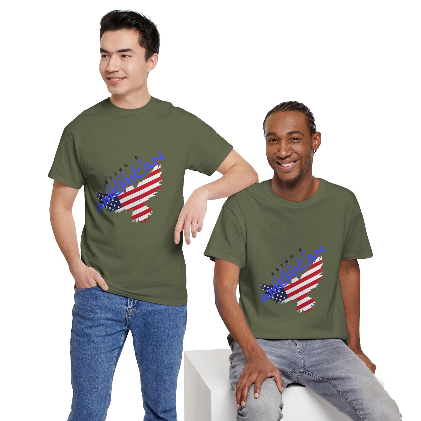 Patriotic American Flag Tee | Unisex Cotton Shirt, American Pride, Casual Summer Wear, Being a Good American Series