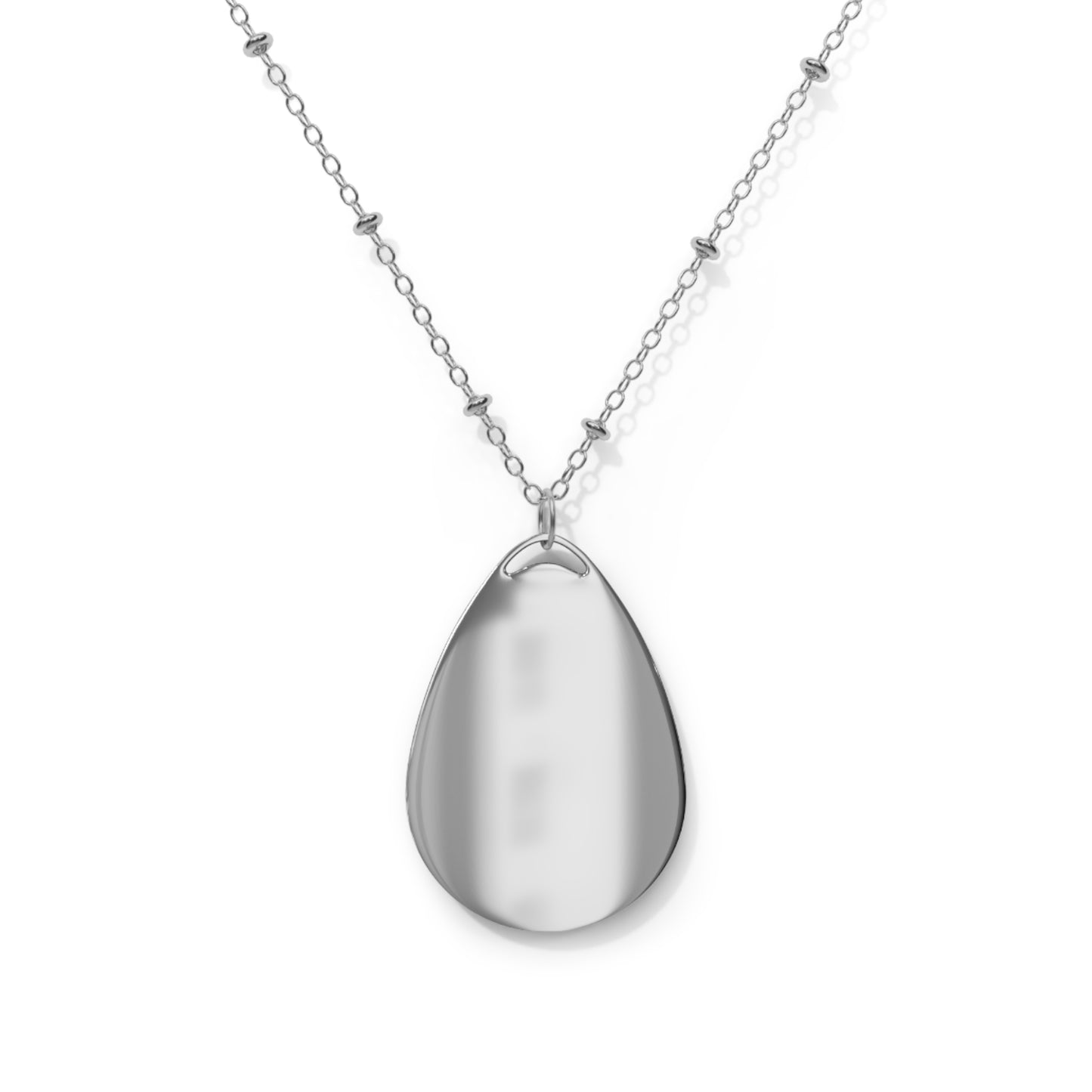 Oval Necklace — Rainbow "It's all Love" Heart Pendant Necklace