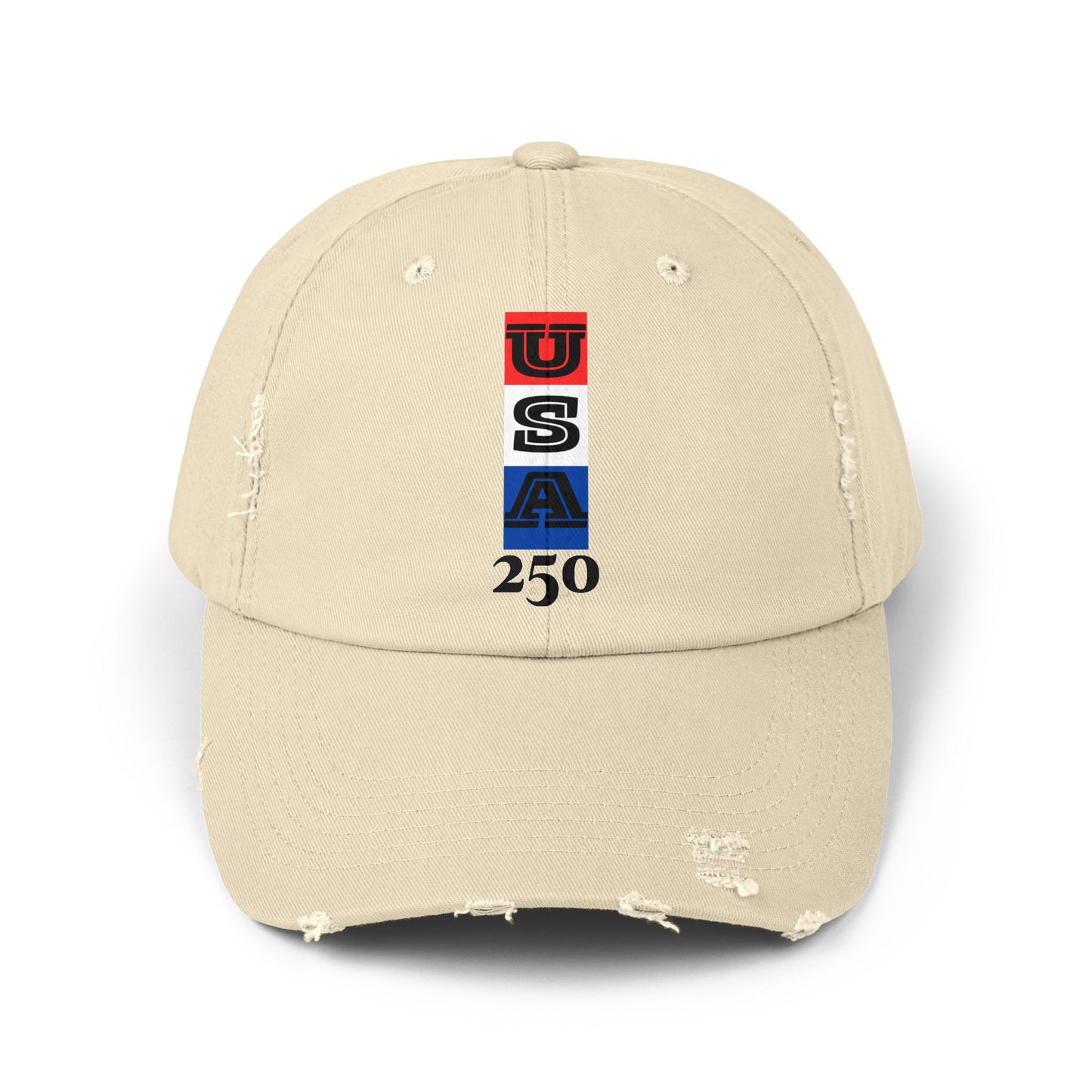 Unisex Distressed Cap with USA Design - Casual Headwear  for "USA 250"