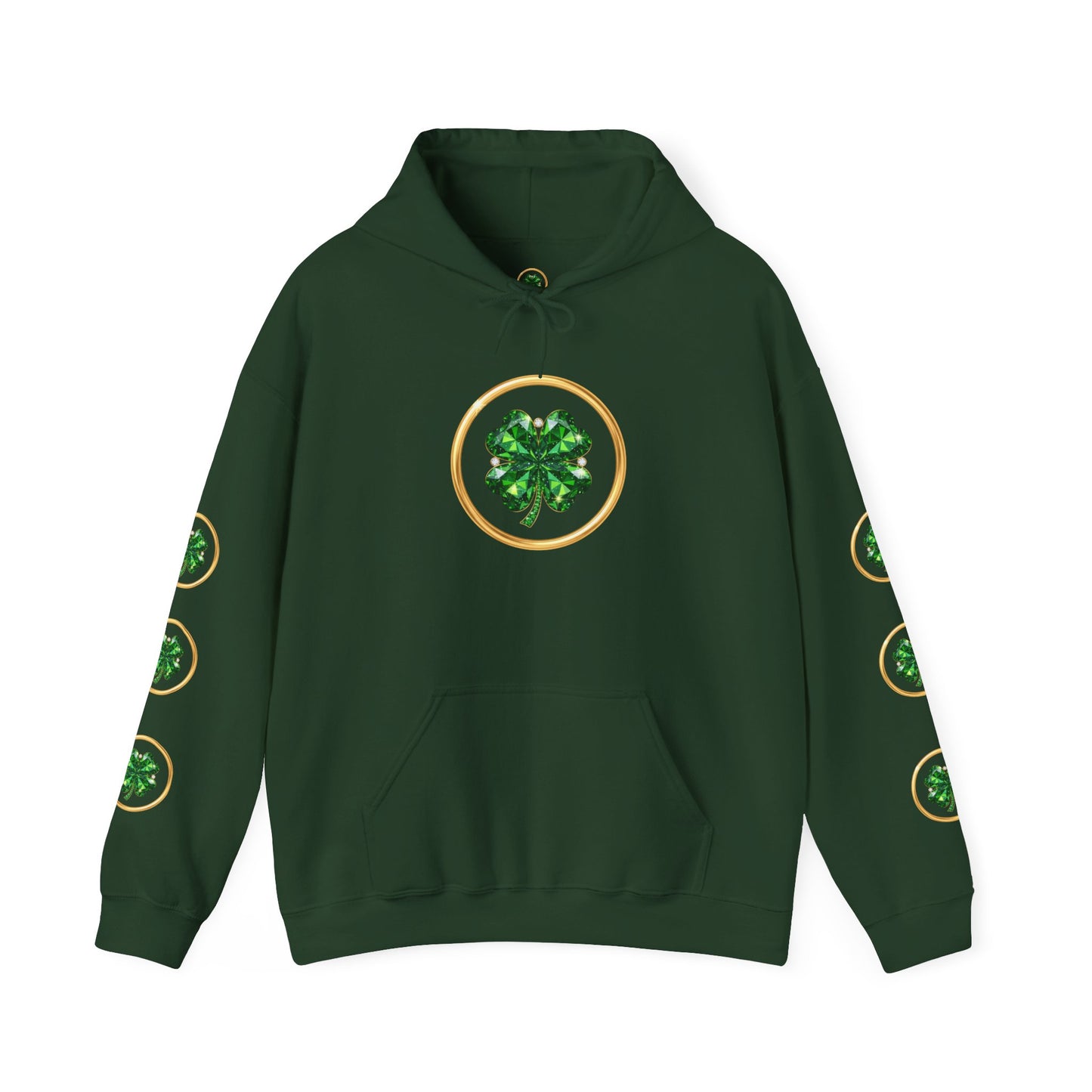 St. Patrick’s Day Lucky Pot Hoodie — Gold Pot of Money Shamrock Sweatshirt
