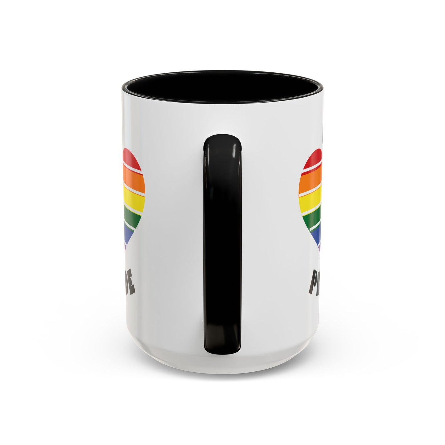I Heart Pride Accent Coffee Mug – Rainbow Love 11/15oz
