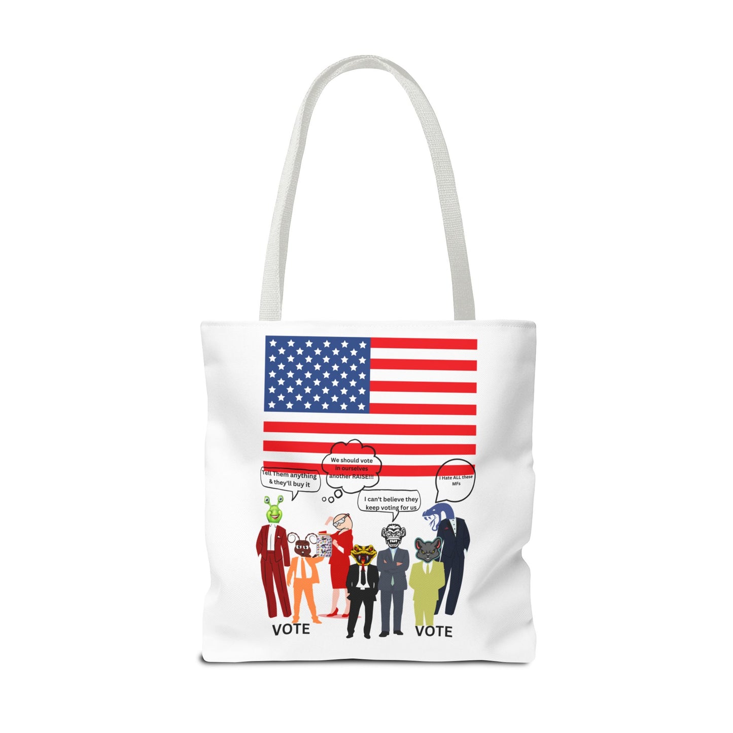 Patriotic Vote Tote Bag, Eco-Friendly Shopping Bag, Political Campaign Merchandise, Election Day Gift, USA Flag Design