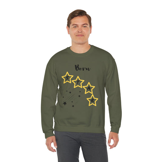 "Born Star' Unisex Heavy Blend™ Crewneck Sweatshirt - Cozy Inspiration for Every Occasion