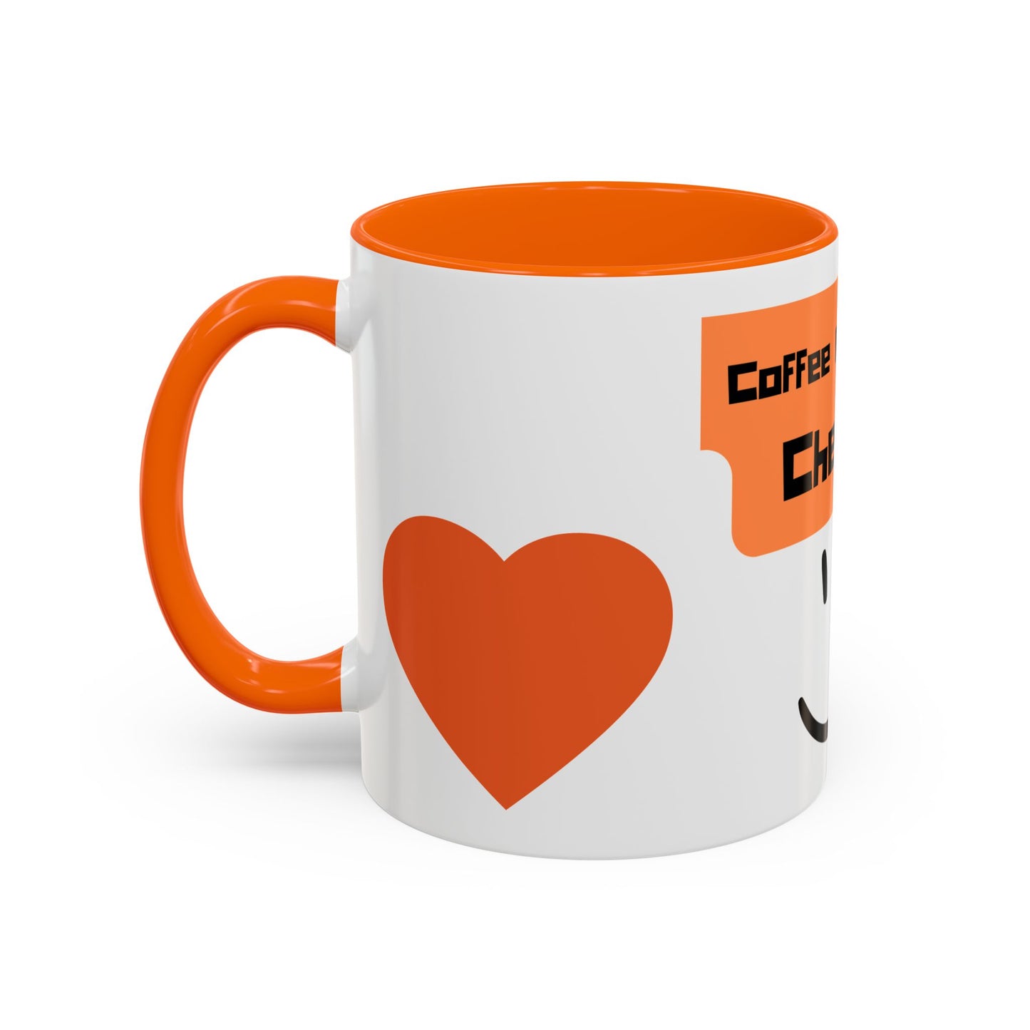 Coffee Keeps Me Cheerful Accent Mug — Smiley Heart 11/15oz