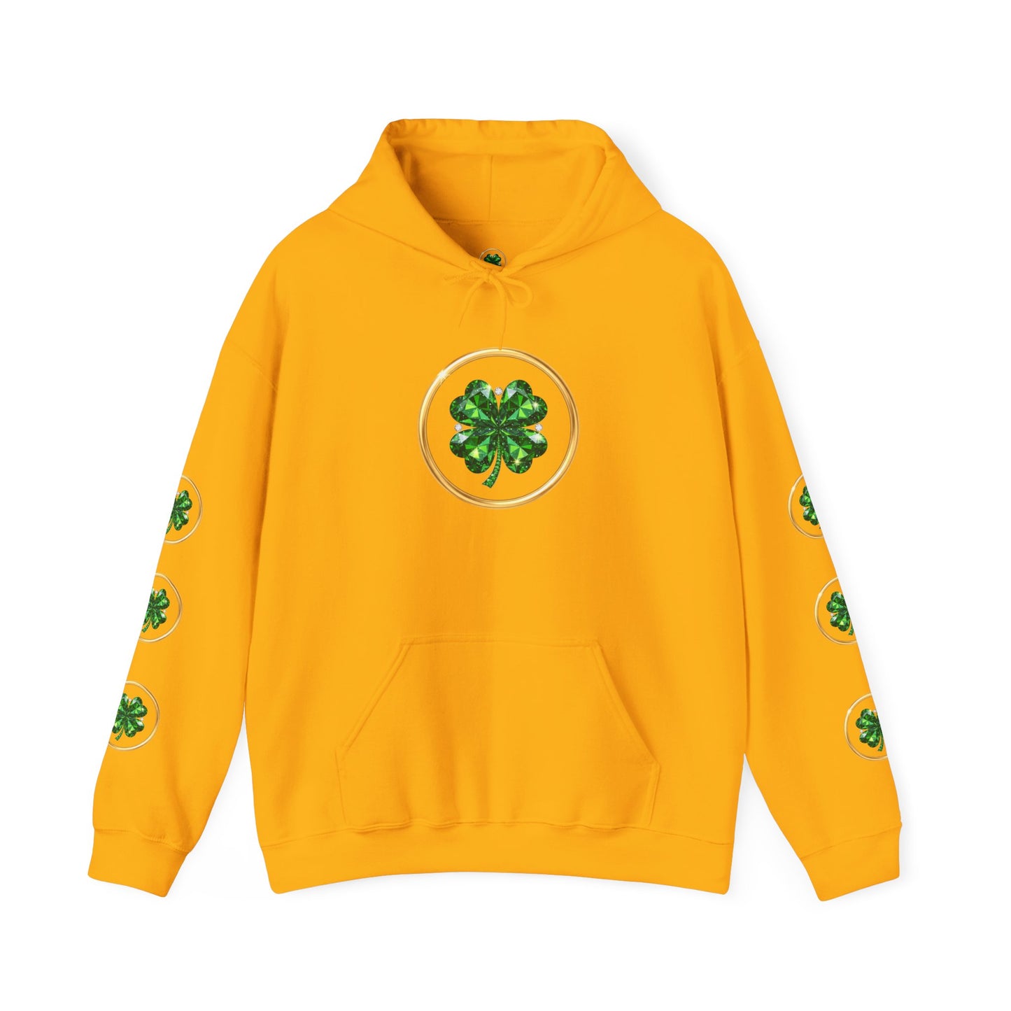 St. Patrick’s Day Lucky Pot Hoodie — Gold Pot of Money Shamrock Sweatshirt