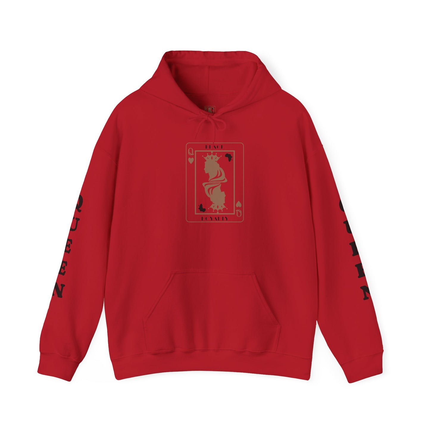 Queen of Hearts Card Hoodie — Graphic Playing Card Sweatshirt