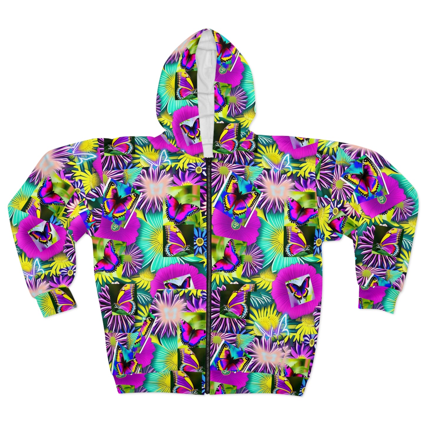 "BUTTERFLY GARDEN" Unisex Zip Hoodie