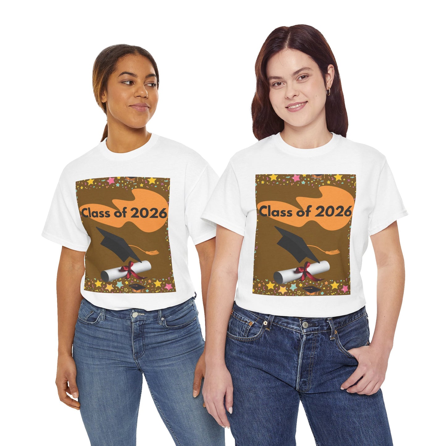 "Class of 2026" Graphic T-Shirt — Scroll, Graduation Cap, Class of 2026