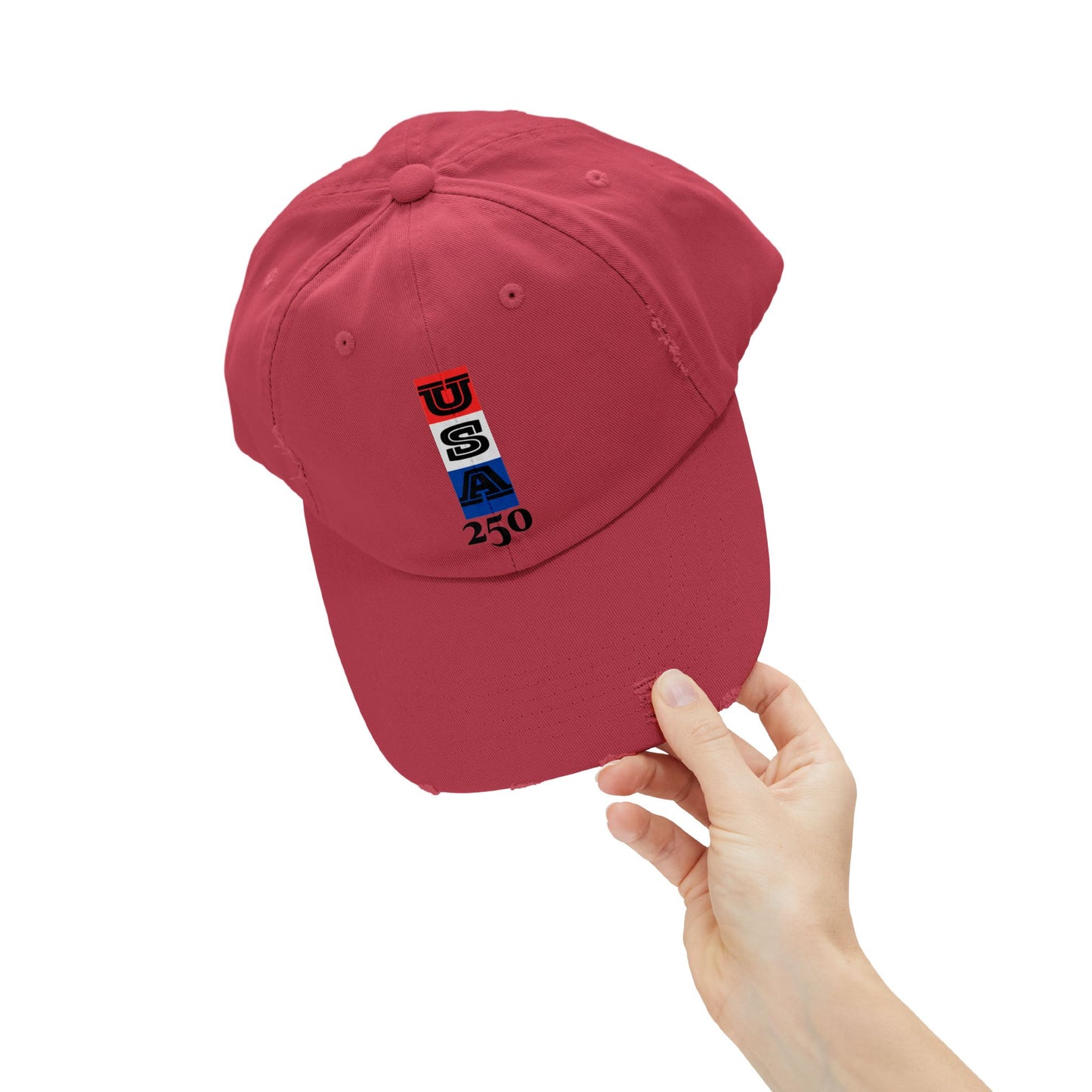 Unisex Distressed Cap with USA Design - Casual Headwear  for "USA 250"