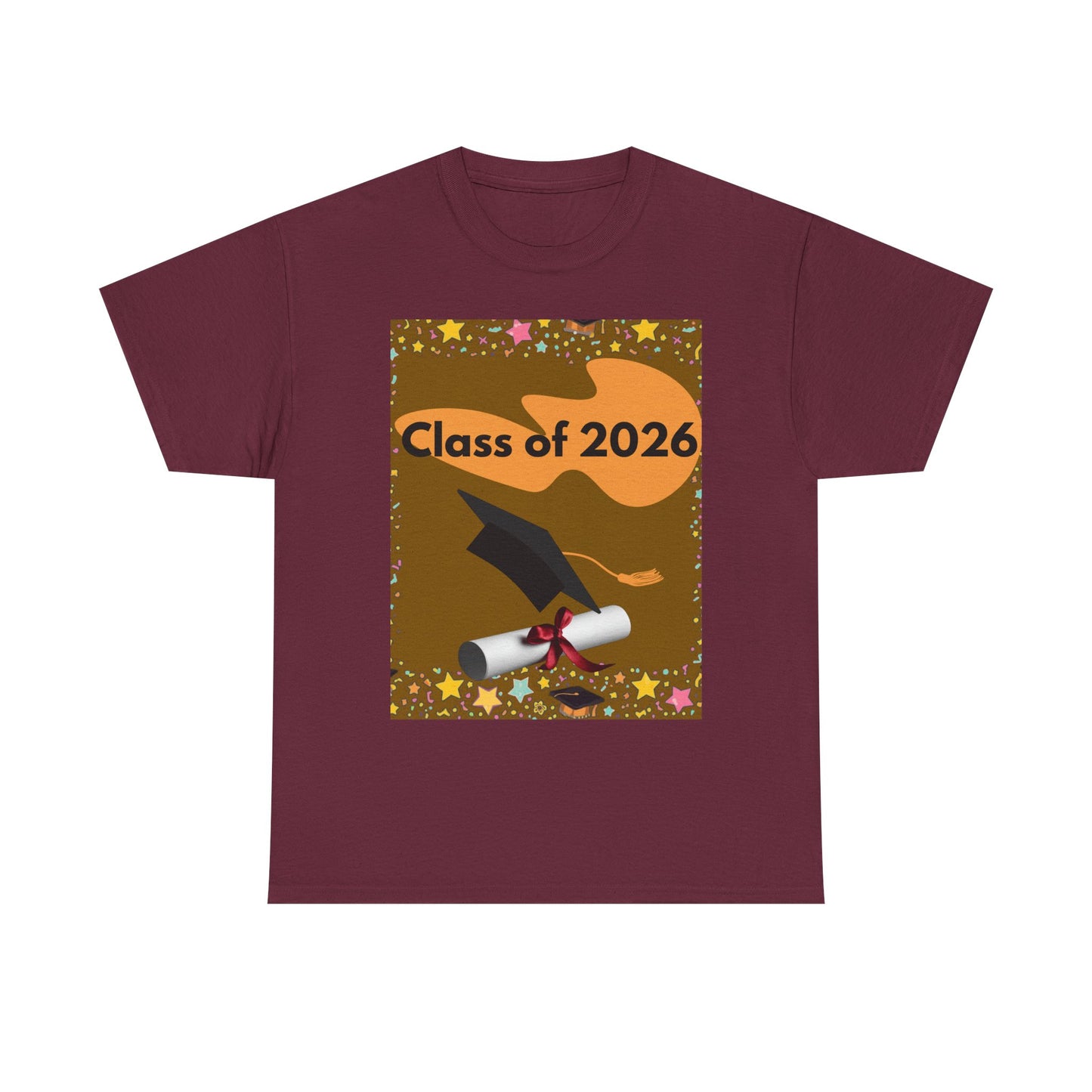 "Class of 2026" Graphic T-Shirt — Scroll, Graduation Cap, Class of 2026