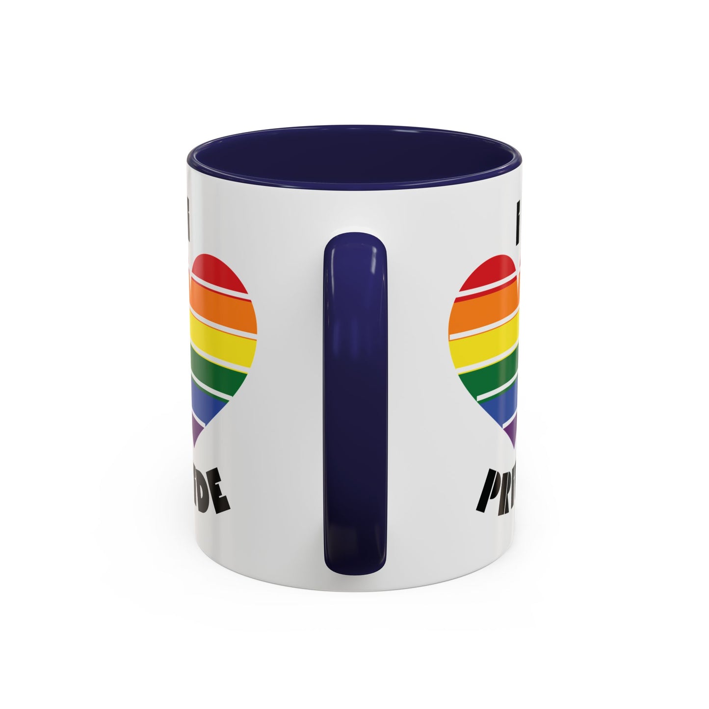 I Heart Pride Accent Coffee Mug – Rainbow Love 11/15oz