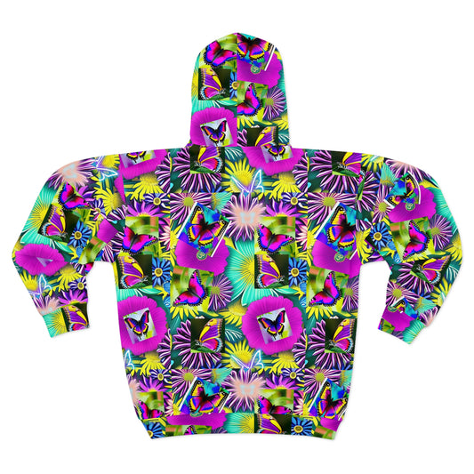 "BUTTERFLY GARDEN" Unisex Zip Hoodie