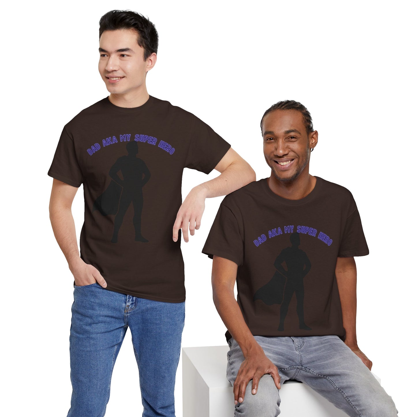 Superhero Dad T‑Shirt – “Dad Aka My Super Hero” Graphic Tee