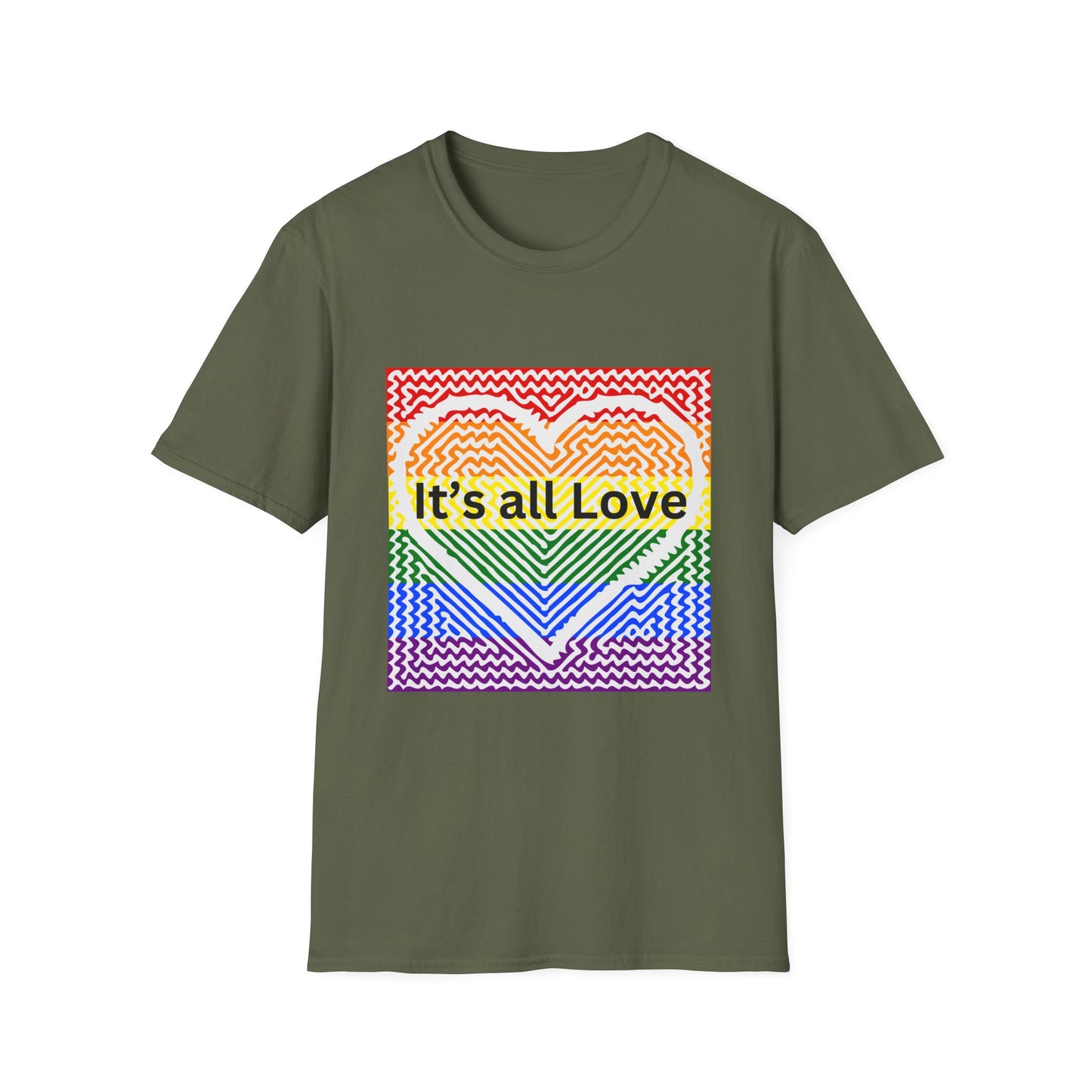 It's All Love Rainbow Heart T-Shirt