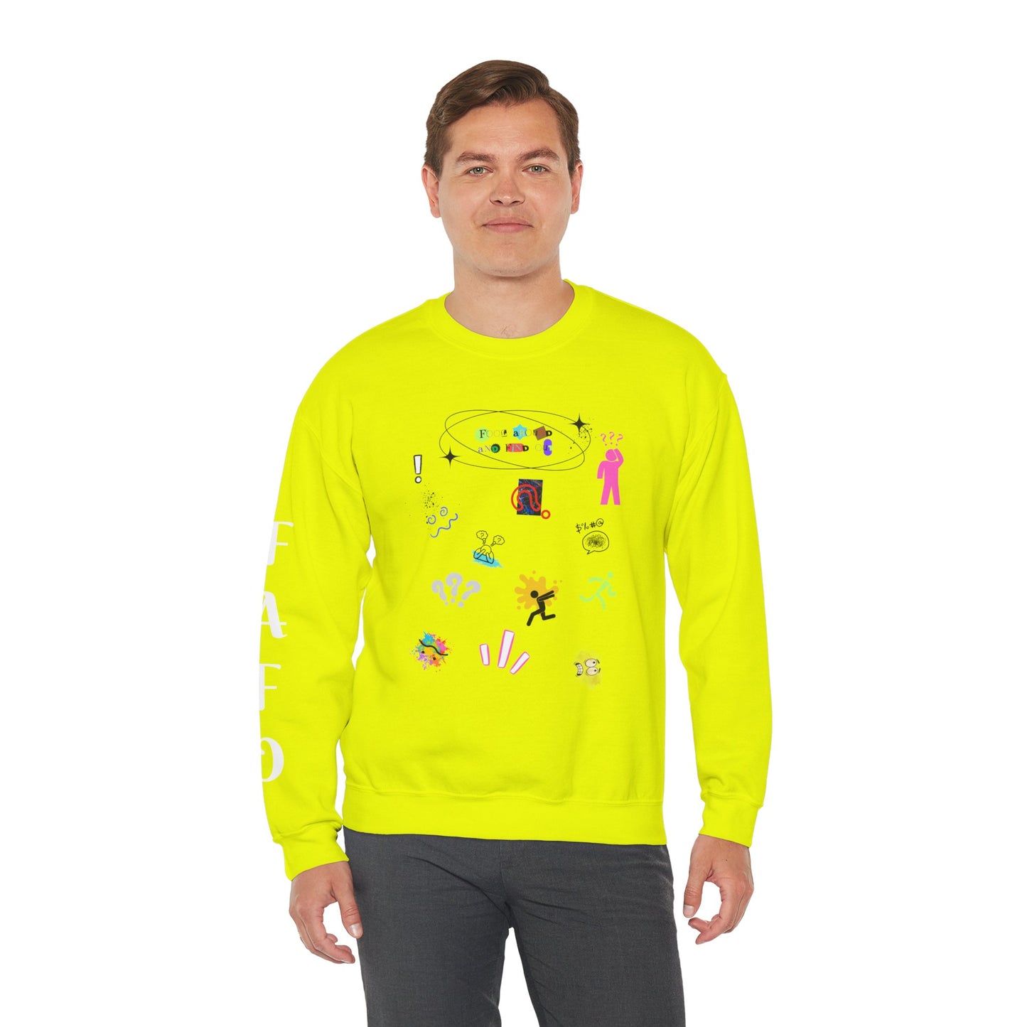 FAFO Comical and Colorful Design Unisex Crewneck Sweatshirt
