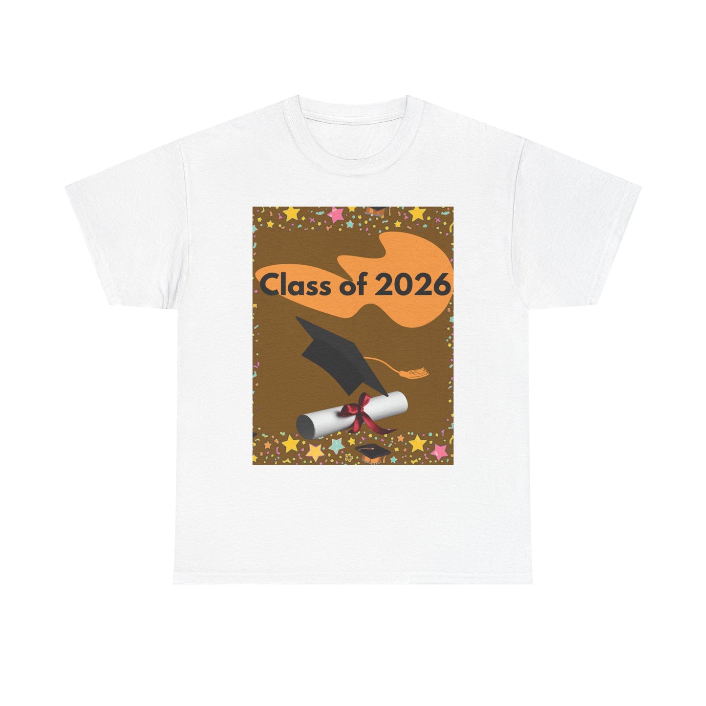 "Class of 2026" Graphic T-Shirt — Scroll, Graduation Cap, Class of 2026