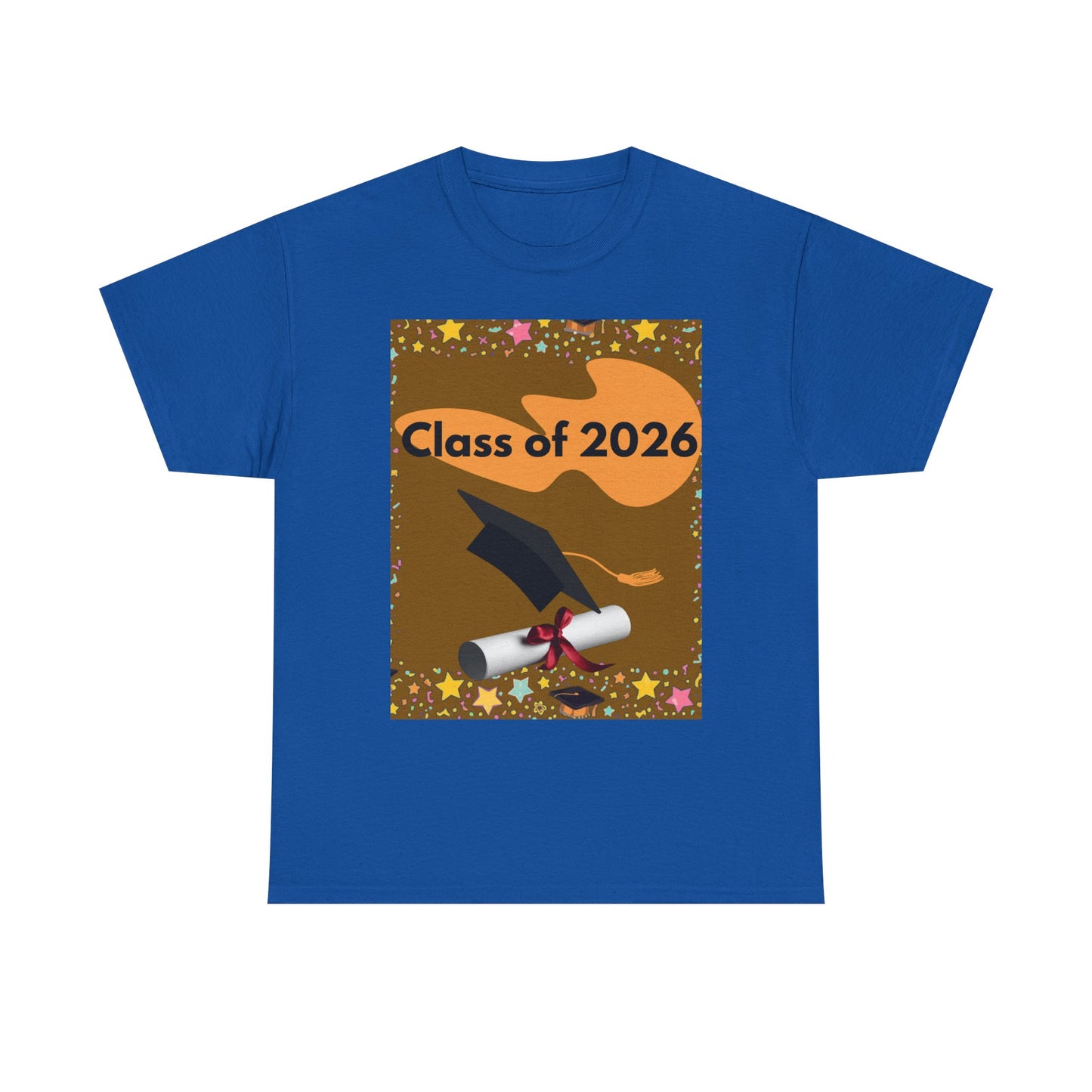 "Class of 2026" Graphic T-Shirt — Scroll, Graduation Cap, Class of 2026