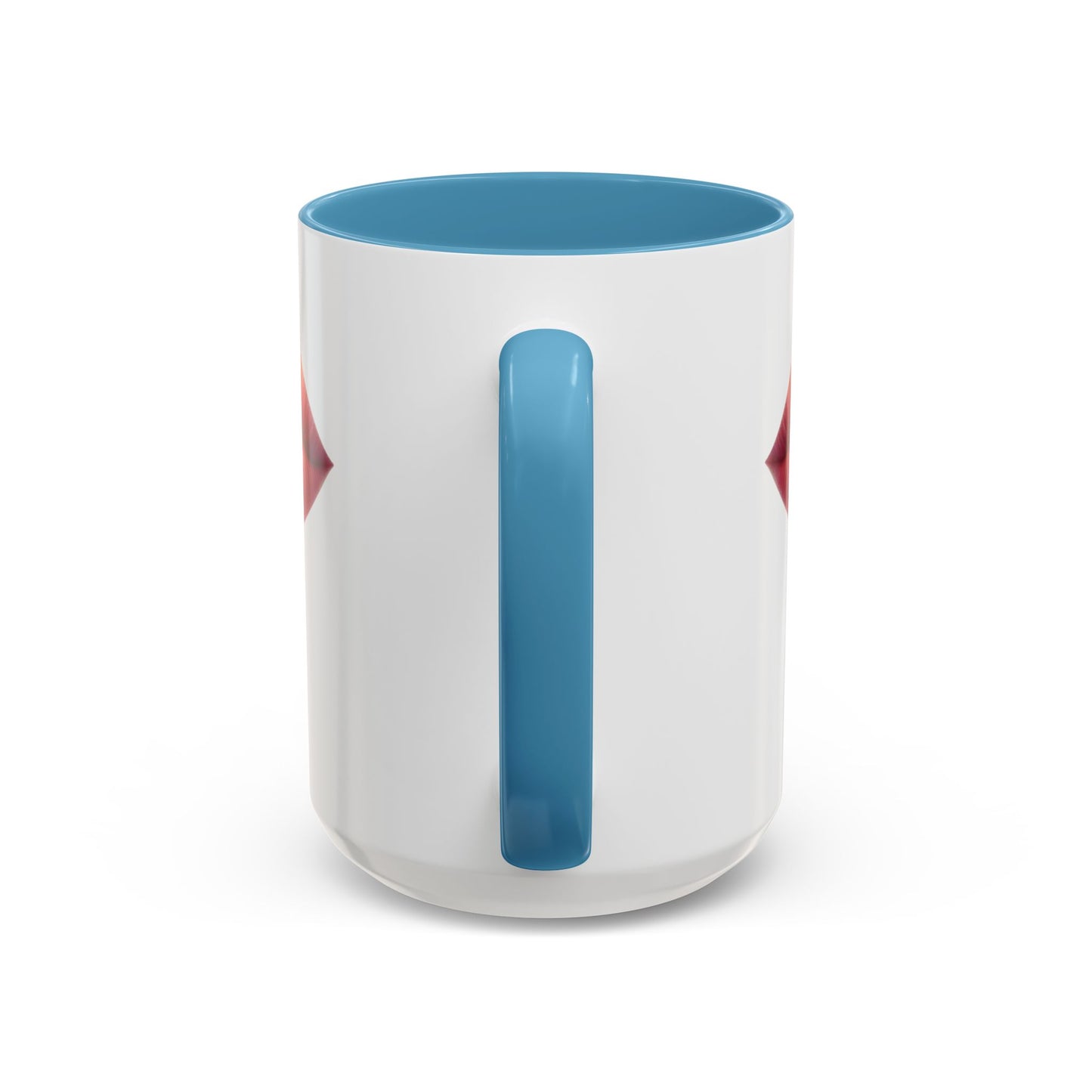 Candy Cane Kiss Accent Coffee Mug — "Sweet" Holiday Hot Cocoa Cup