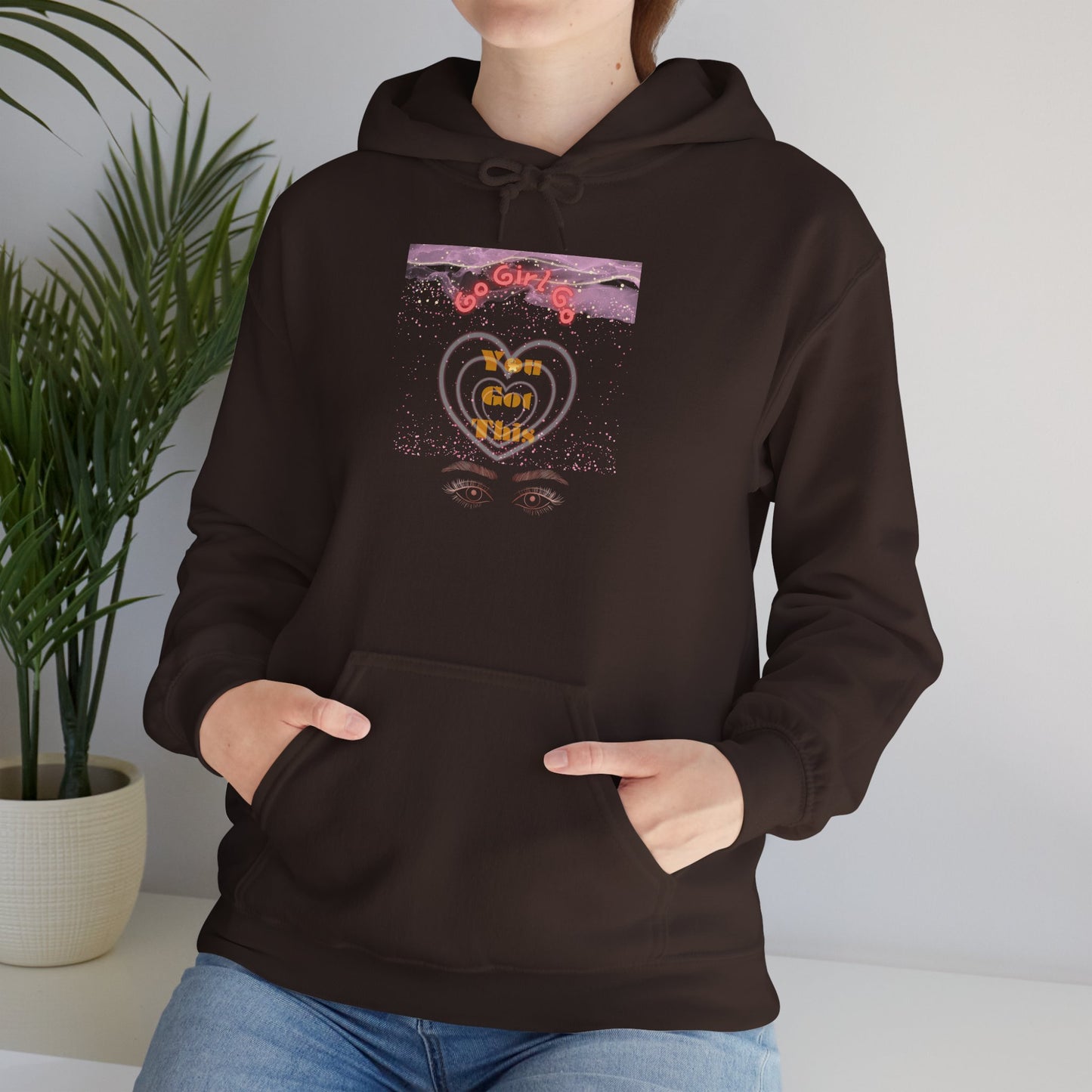 Go Girl University Hoodie — 'You Got This' Motivational Pink Graphic Hoodie