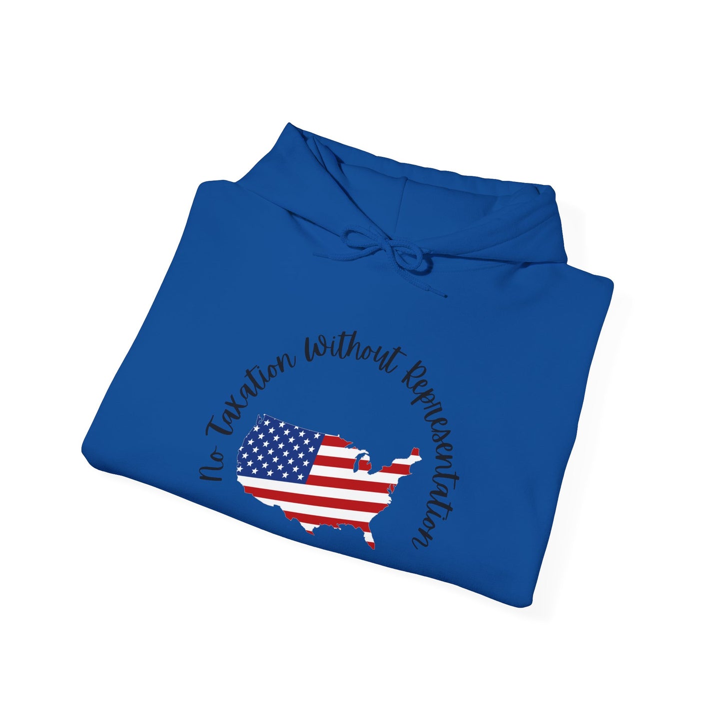 Patriotic Continent Hoodie – "No Taxation Without Representation"  USA Sweatshirt