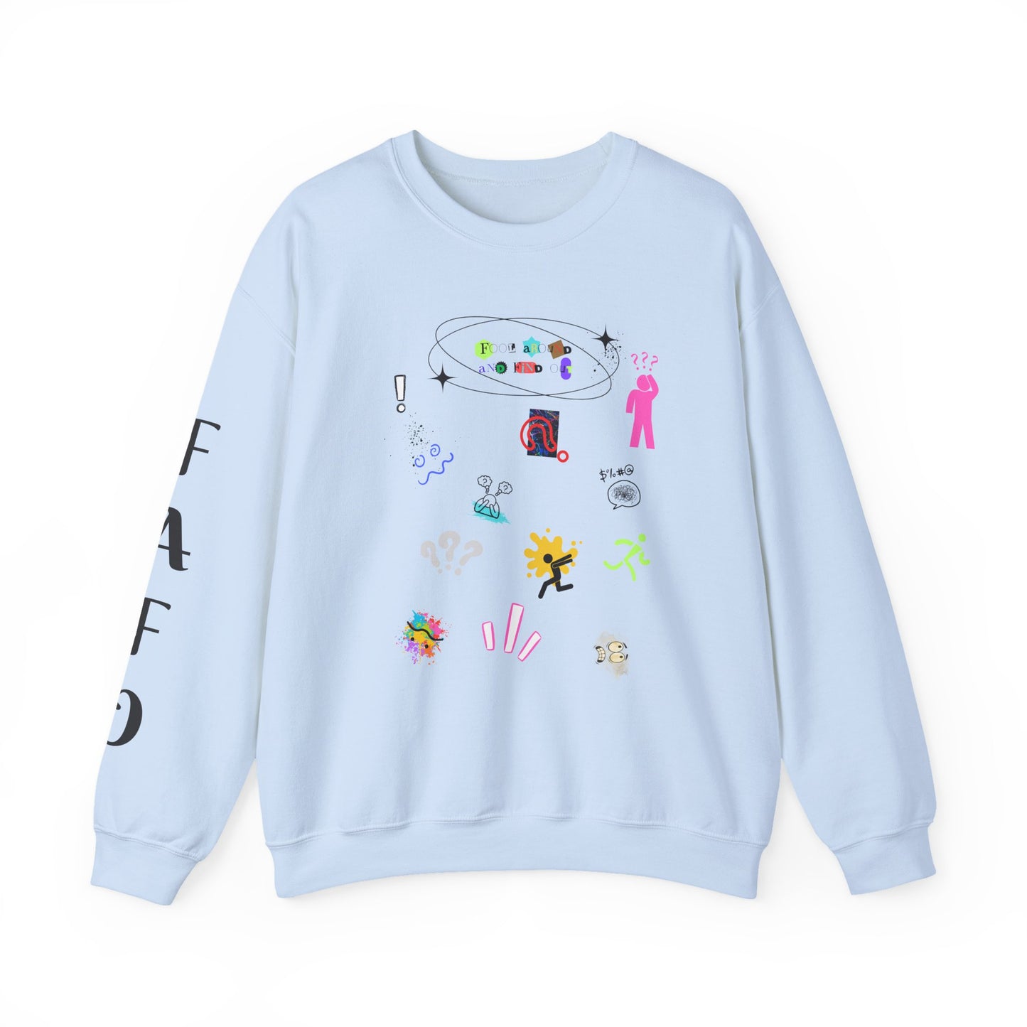 FAFO Comical and Colorful Design Unisex Crewneck Sweatshirt