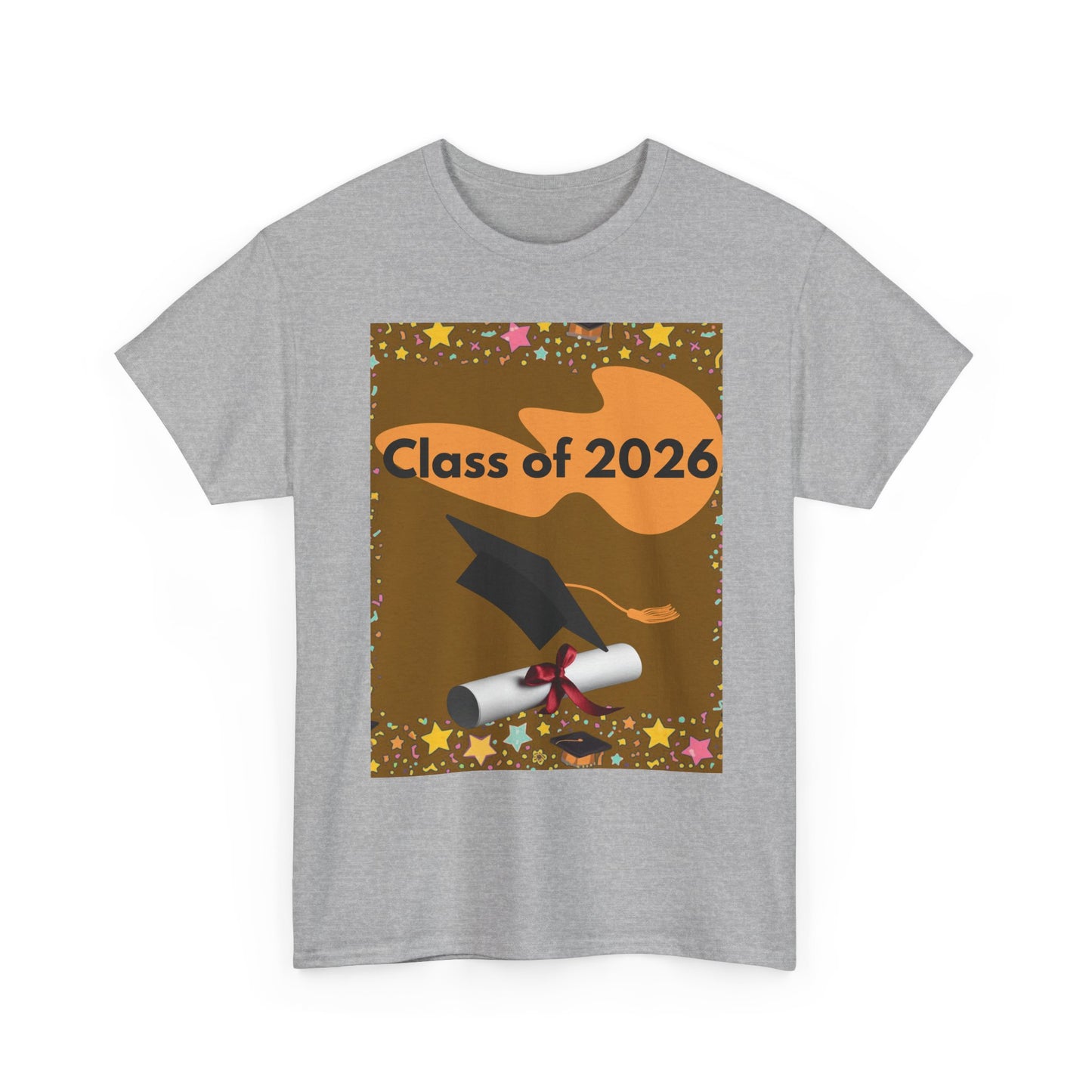 "Class of 2026" Graphic T-Shirt — Scroll, Graduation Cap, Class of 2026