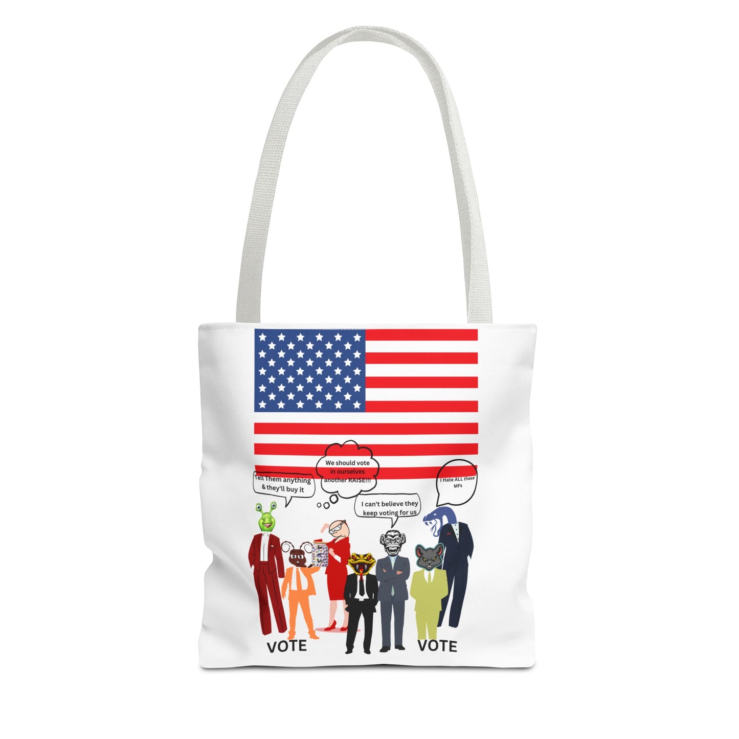 Patriotic Vote Tote Bag, Eco-Friendly Shopping Bag, Political Campaign Merchandise, Election Day Gift, USA Flag Design