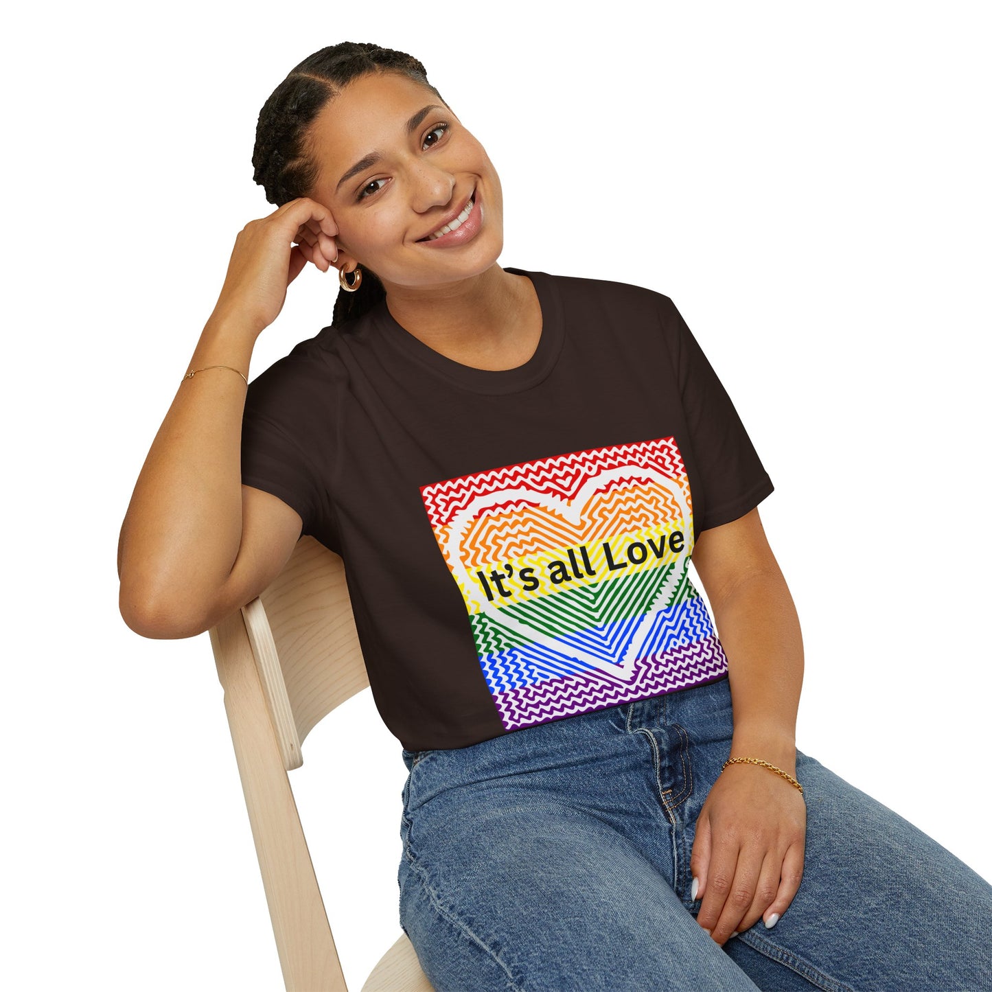 It's All Love Rainbow Heart T-Shirt