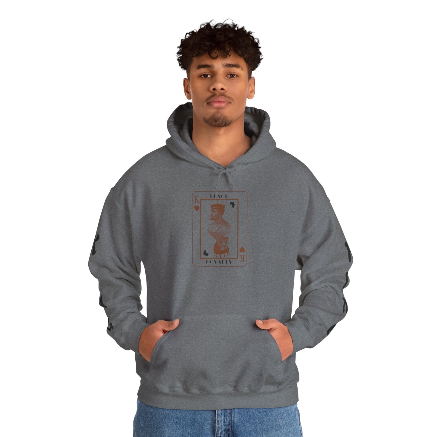 King of Hearts Hoodie — Classical Sculpture Playing Card Sweatshirt