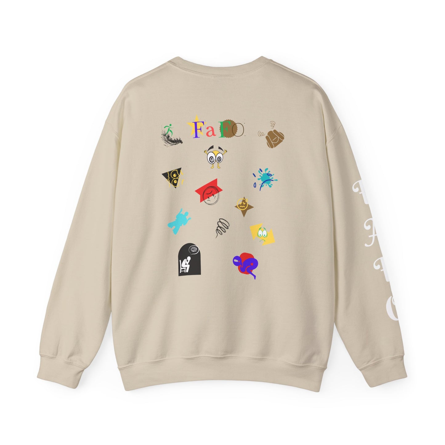 FAFO Comical and Colorful Design Unisex Crewneck Sweatshirt