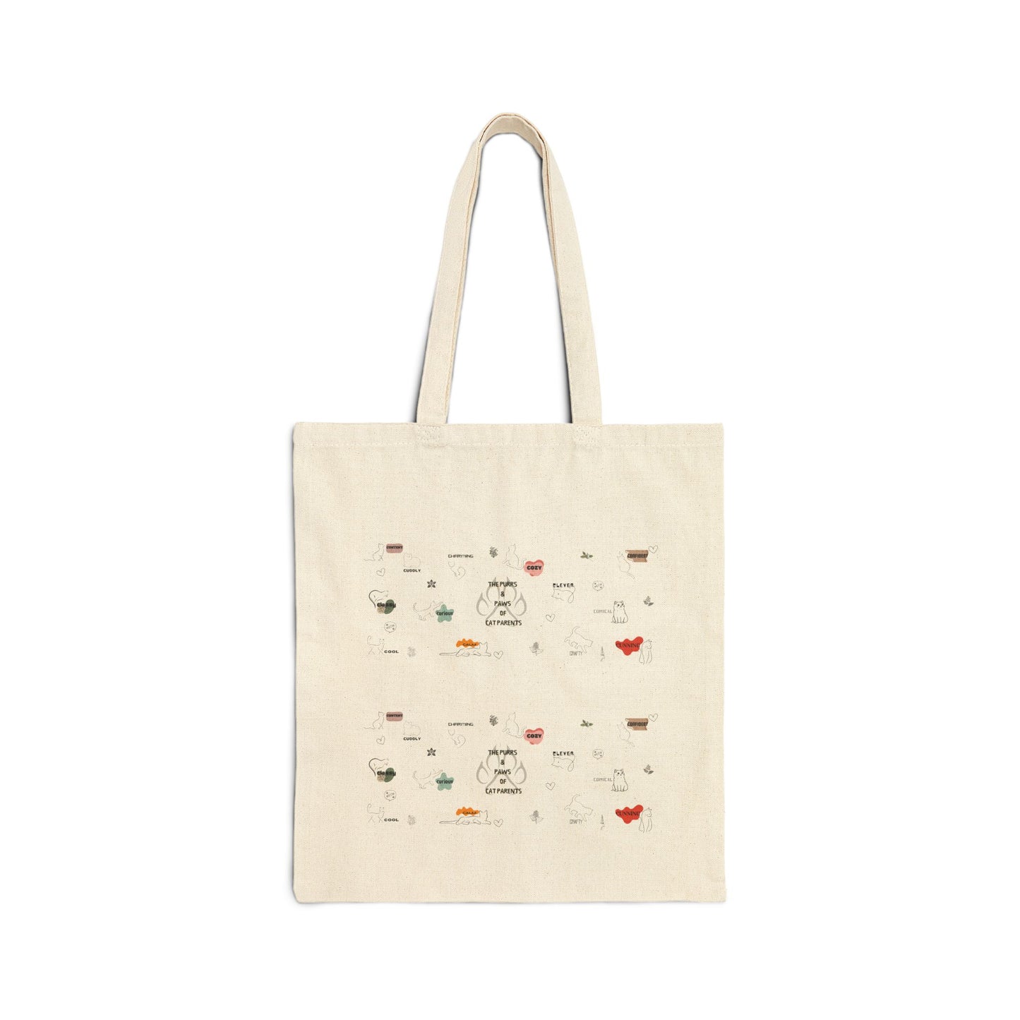 Cute Whimsical Cat Lover - Canvas Tote