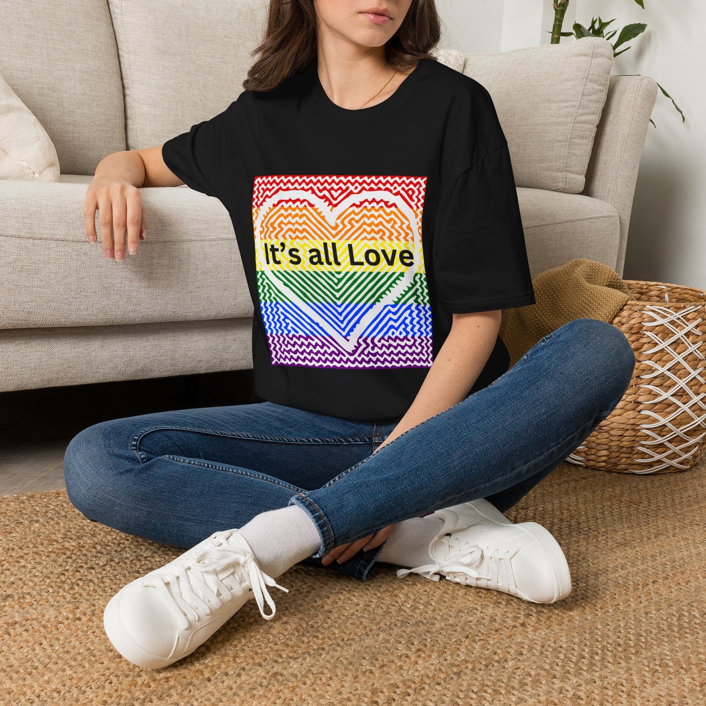 It's All Love Rainbow Heart T-Shirt