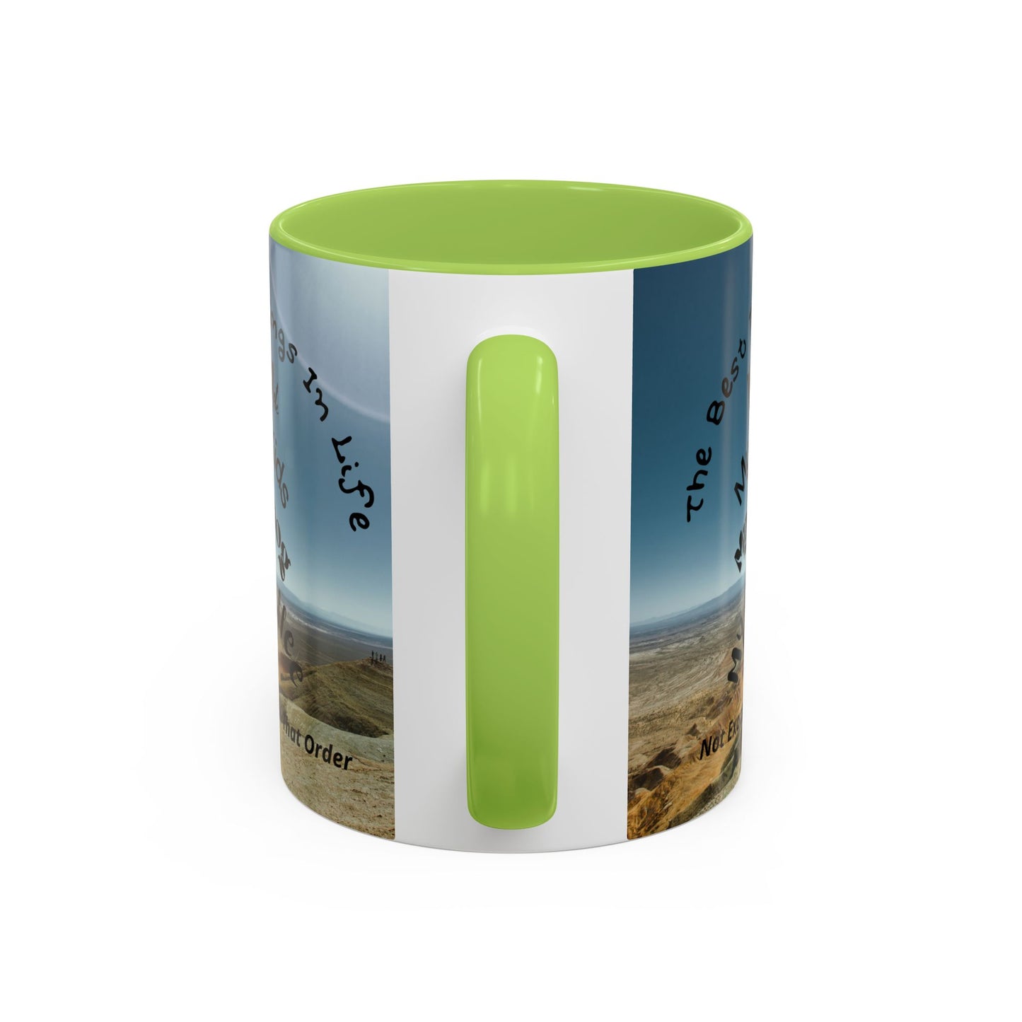Coffee Mug — “The Best Things in Life: My Mate, My Kids, My Dog, My Coffee” Accent Ceramic Mug