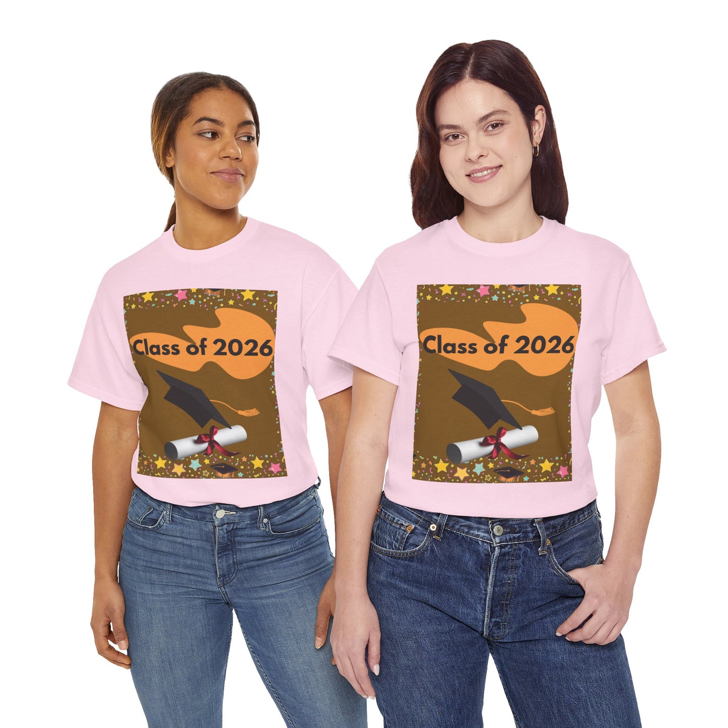 "Class of 2026" Graphic T-Shirt — Scroll, Graduation Cap, Class of 2026