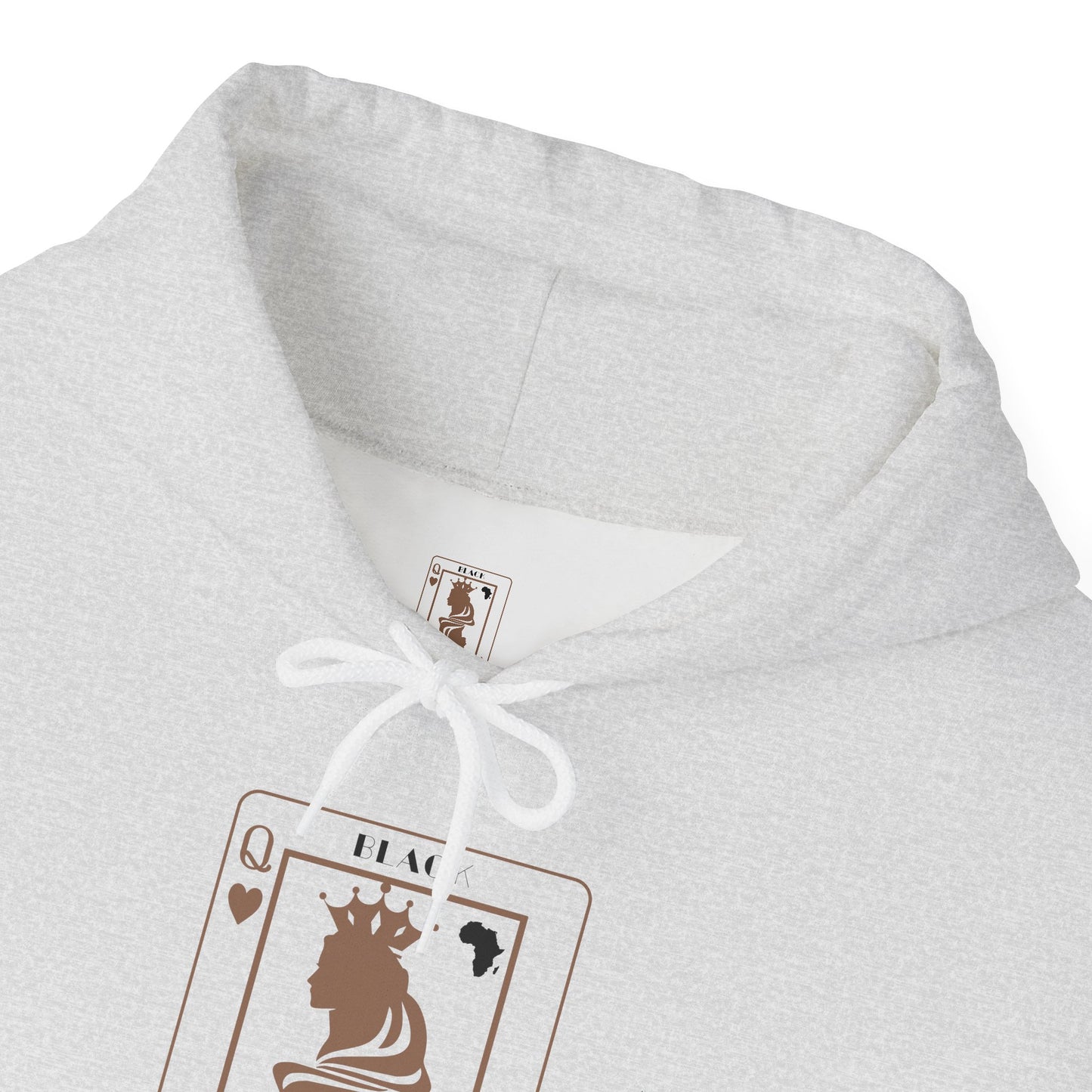 Queen of Hearts Card Hoodie — Graphic Playing Card Sweatshirt