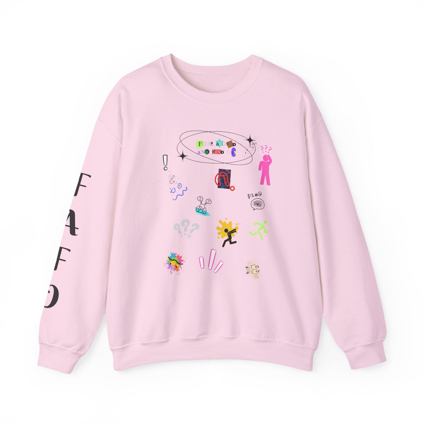 FAFO Comical and Colorful Design Unisex Crewneck Sweatshirt