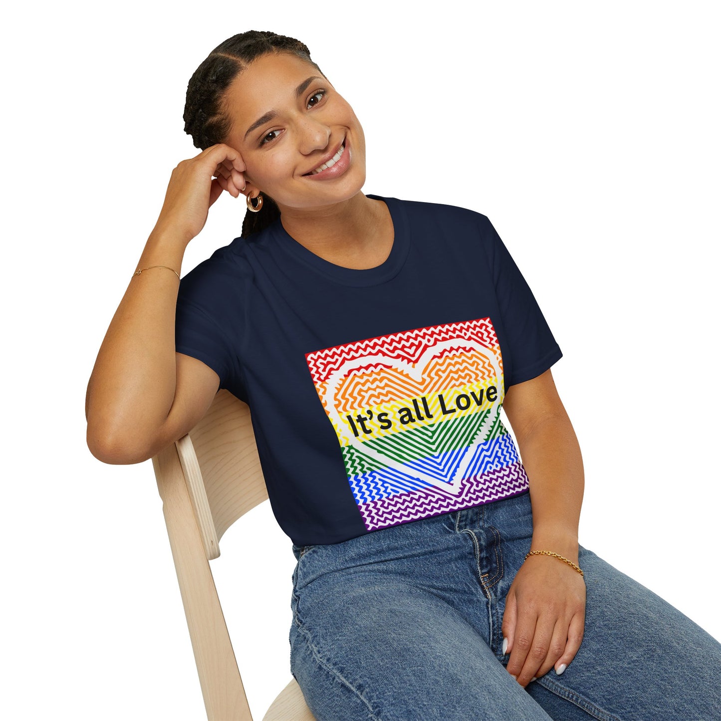 It's All Love Rainbow Heart T-Shirt