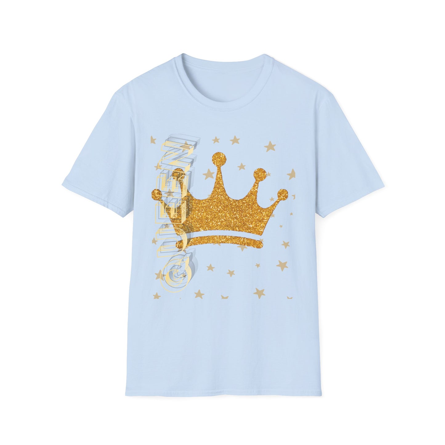 Gold Crown Tee — Glitter Queen Graphic T-Shirt
