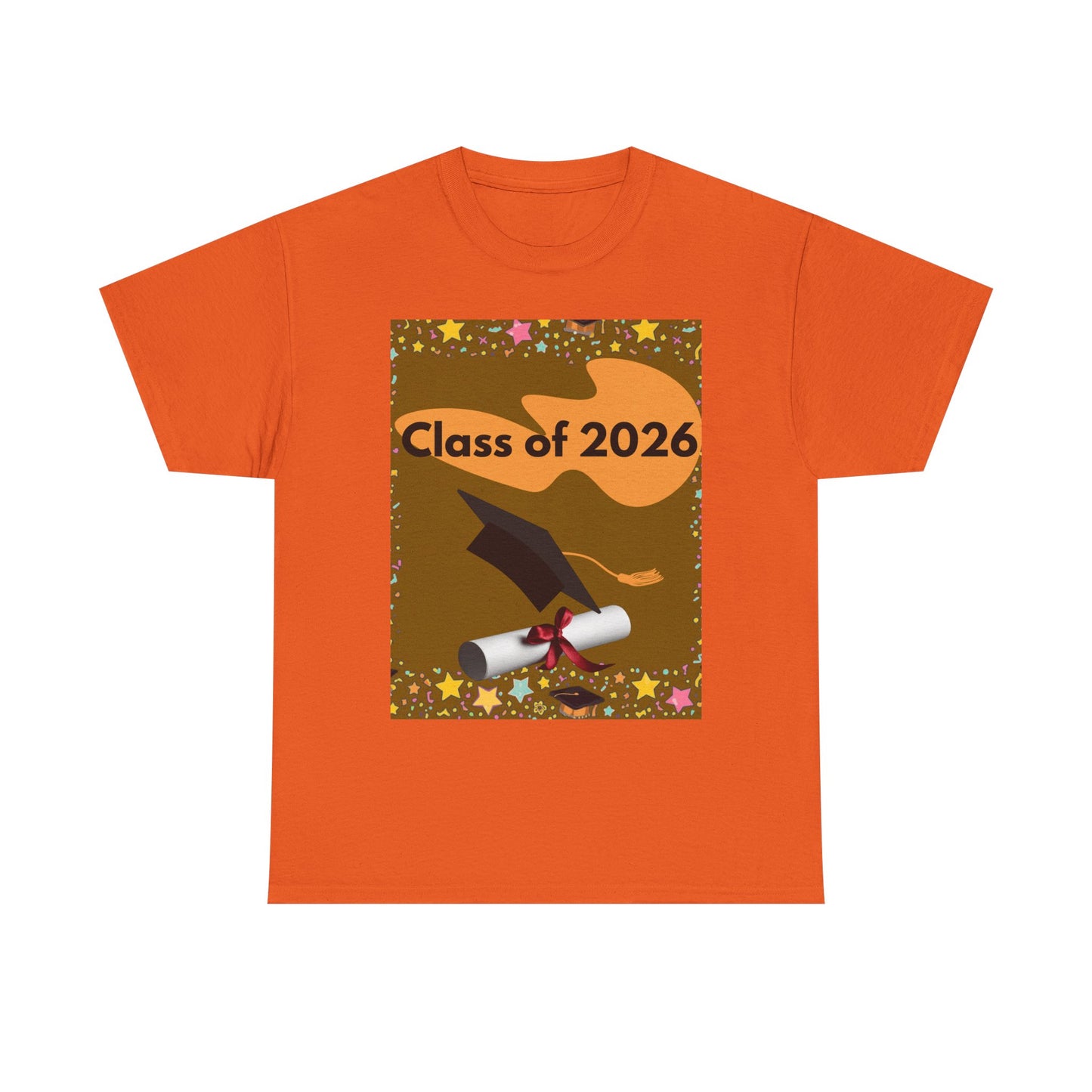 "Class of 2026" Graphic T-Shirt — Scroll, Graduation Cap, Class of 2026