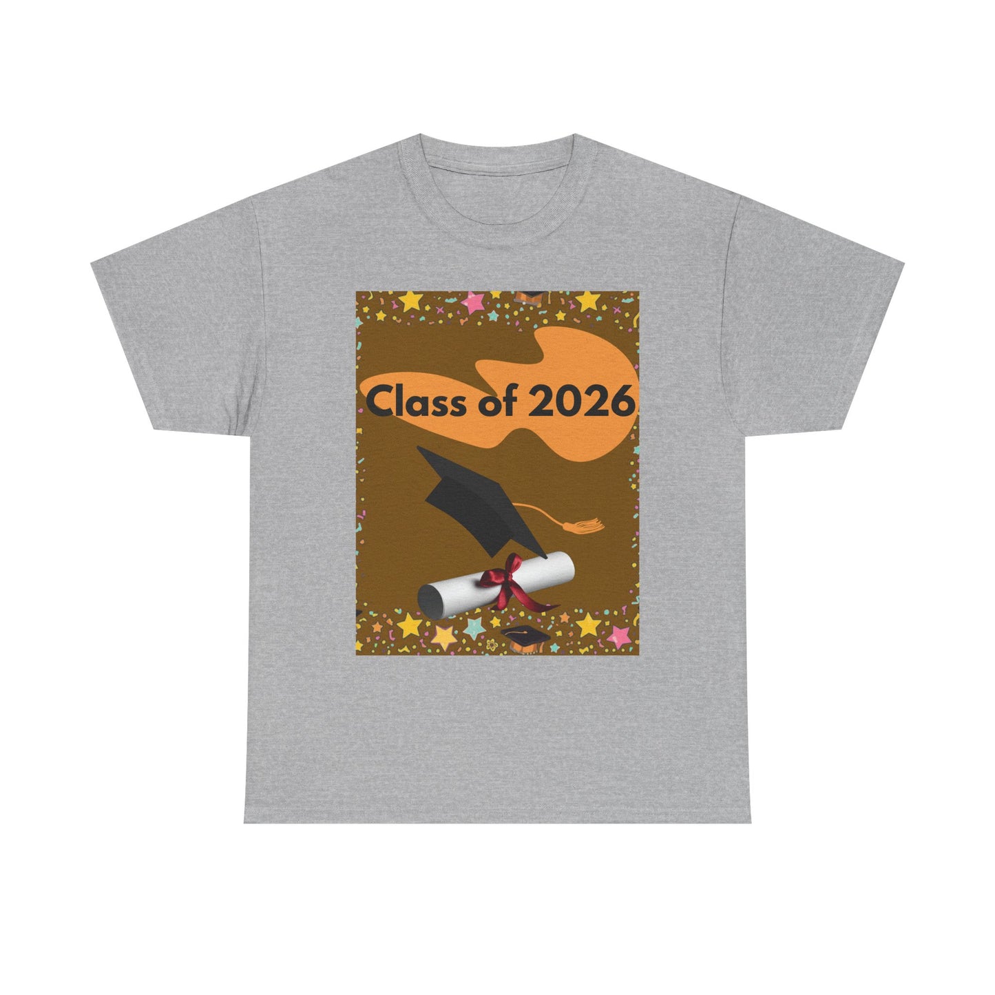"Class of 2026" Graphic T-Shirt — Scroll, Graduation Cap, Class of 2026