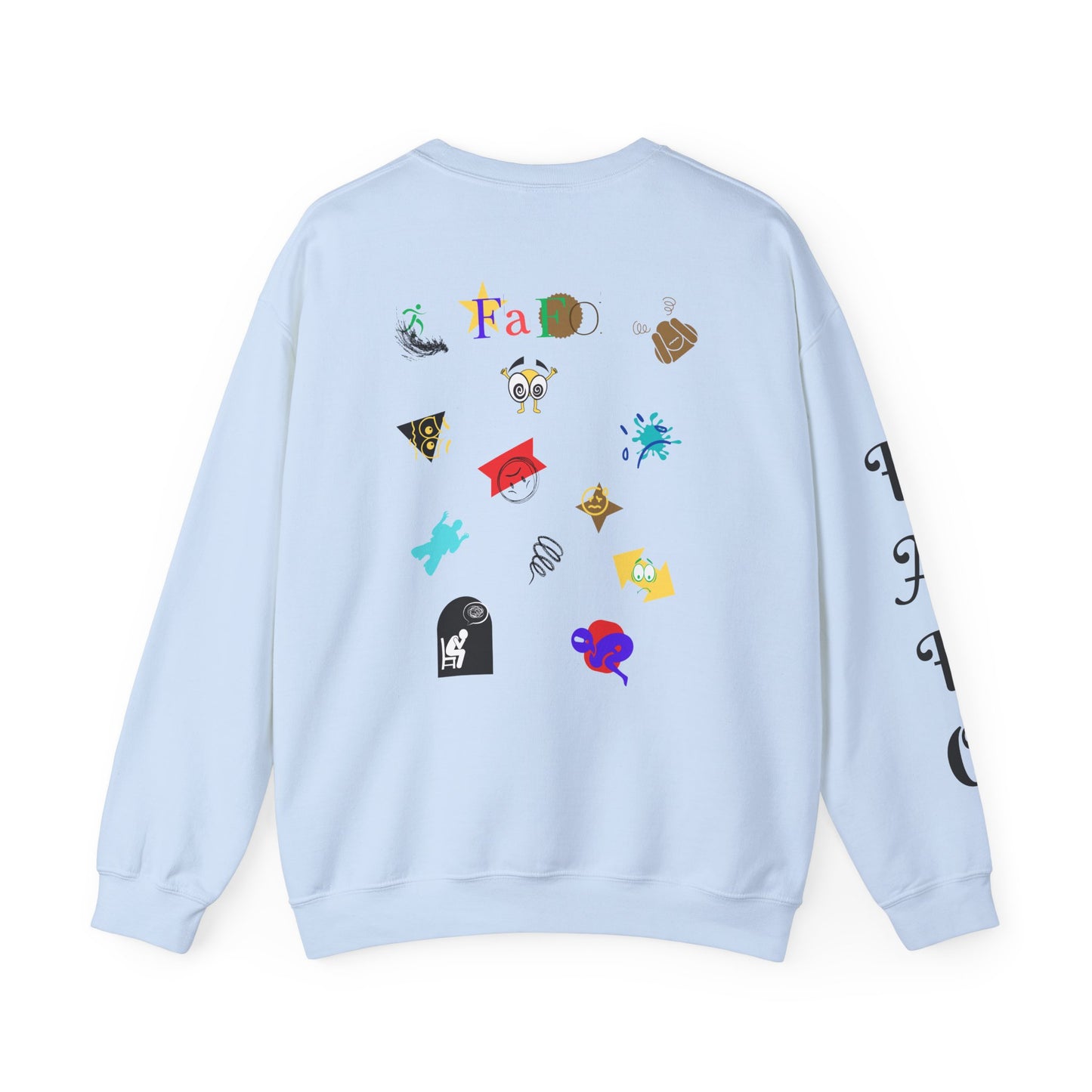 FAFO Comical and Colorful Design Unisex Crewneck Sweatshirt