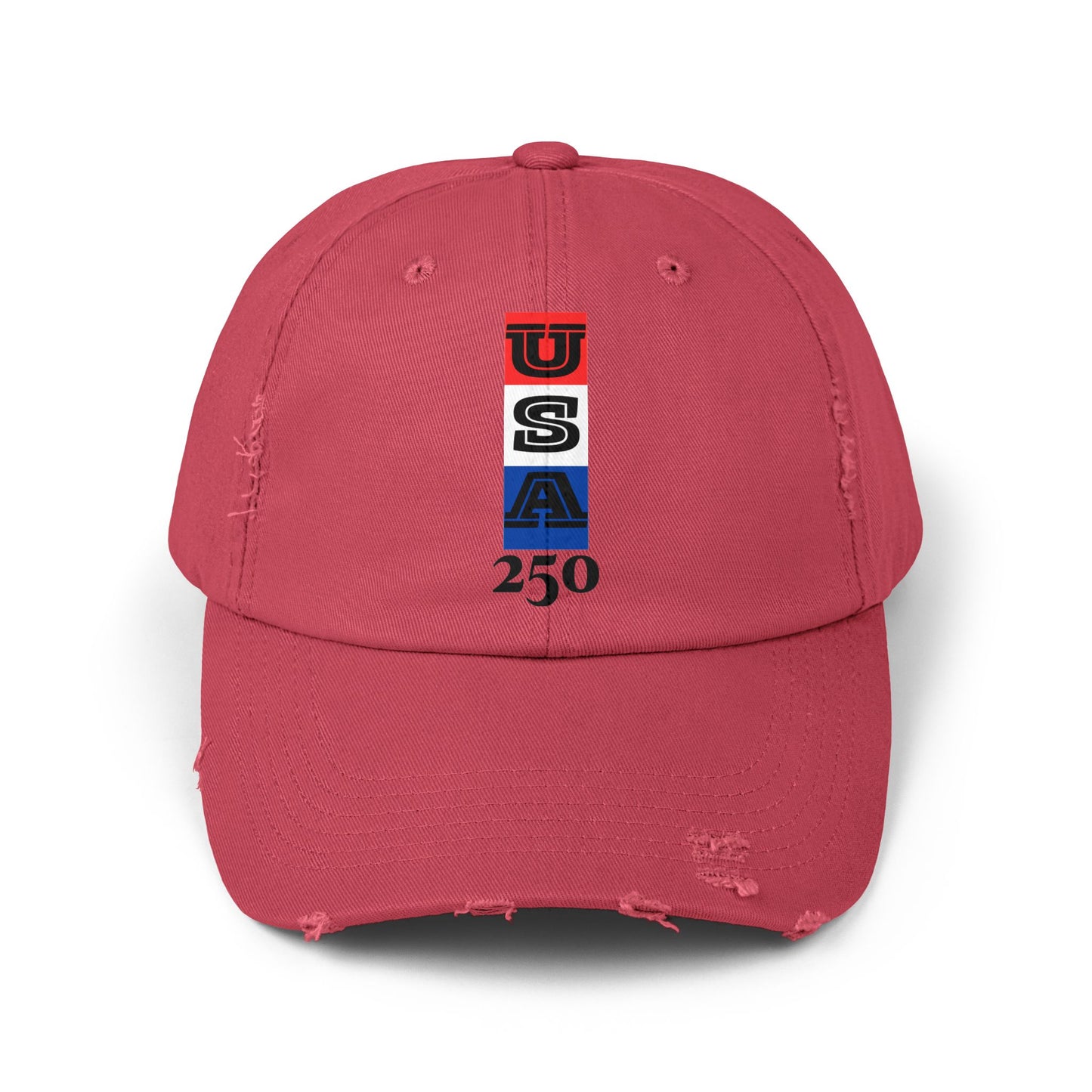 Unisex Distressed Cap with USA Design - Casual Headwear  for "USA 250"