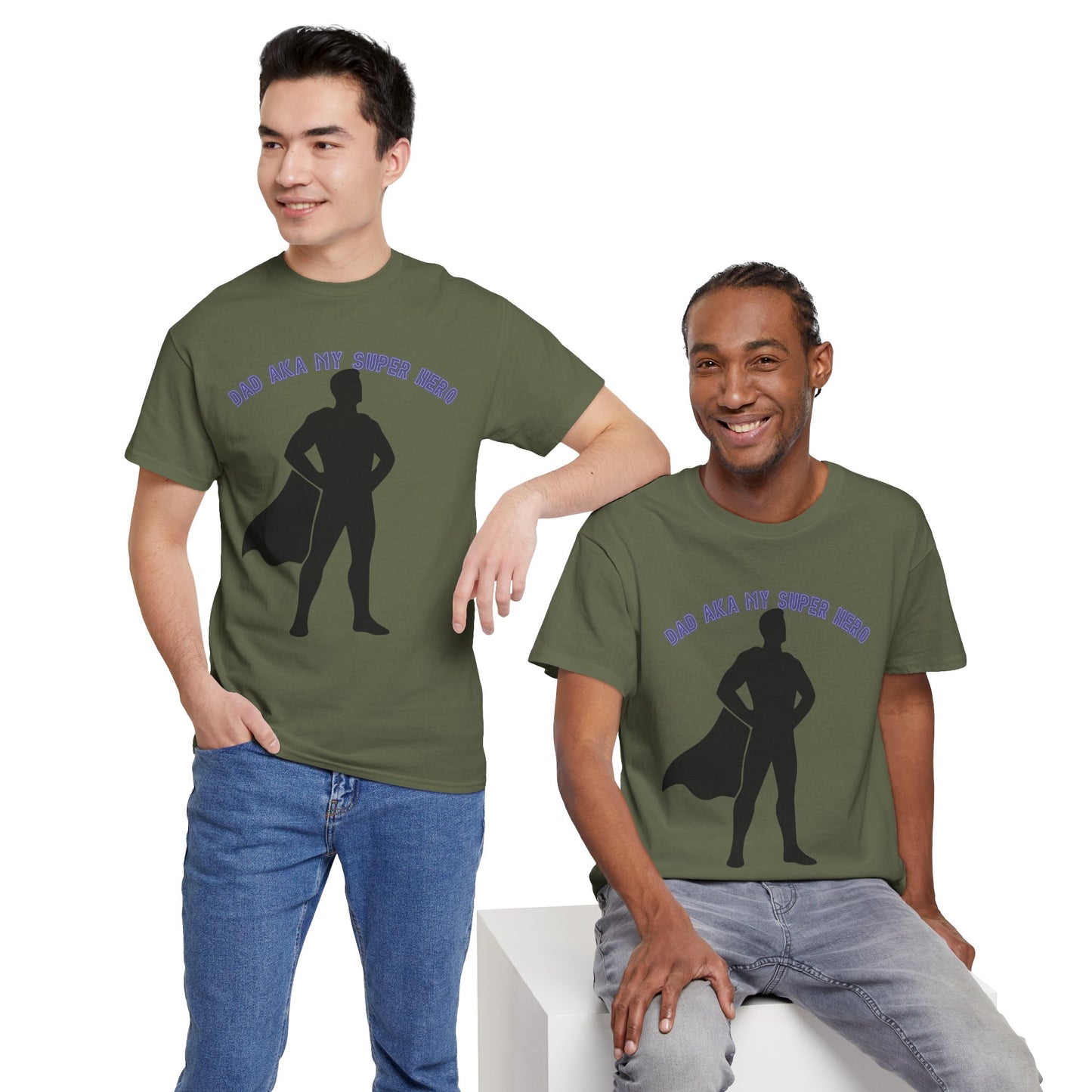 Superhero Dad T‑Shirt – “Dad Aka My Super Hero” Graphic Tee