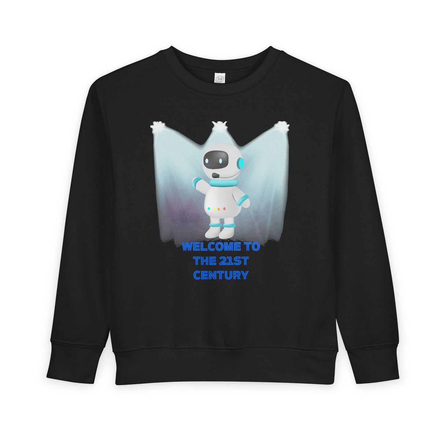 Toddler Sweatshirt - Cute Robot "Welcome to the 21st Century" Kids Crewneck
