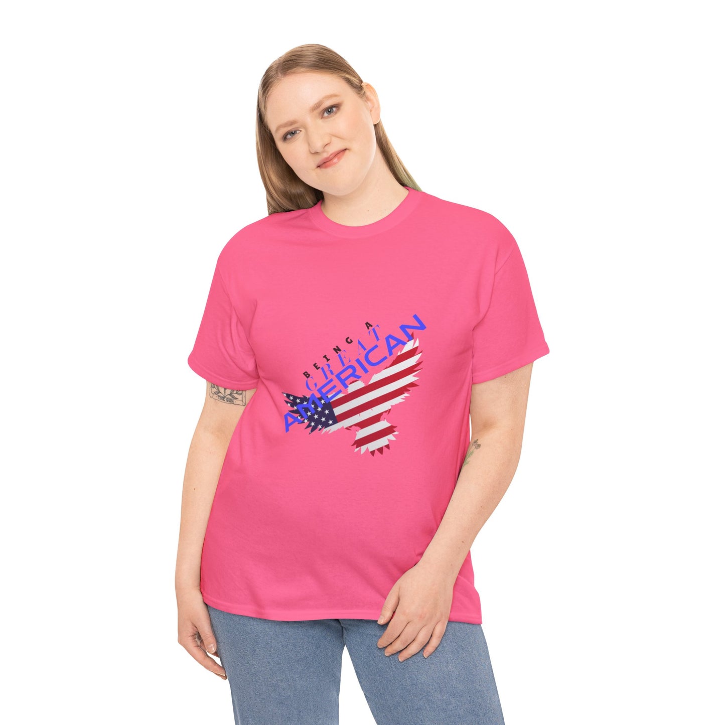 Patriotic American Flag Tee | Unisex Cotton Shirt, American Pride, Casual Summer Wear, Being a Good American Series