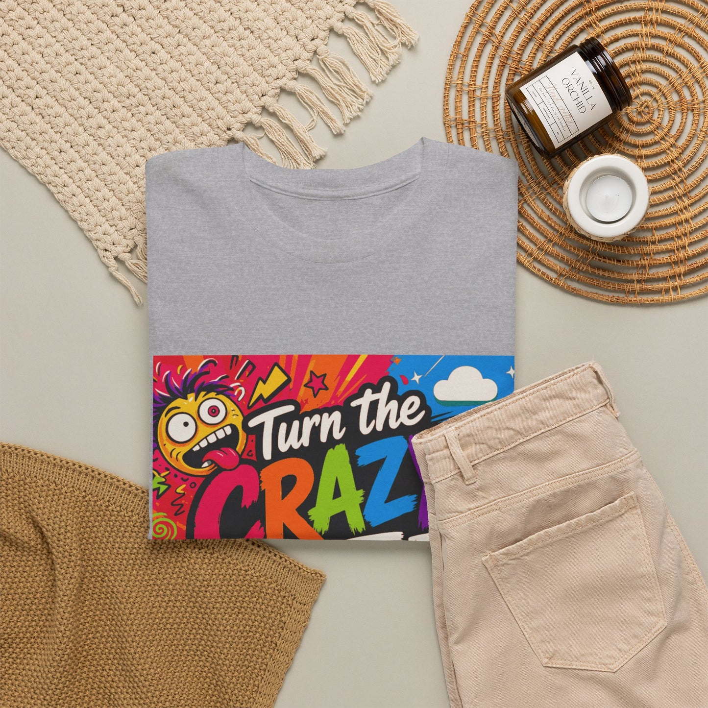 Turn the Crazy Off T-Shirt — Funny Retro Graphic Tee with On/Off Switch