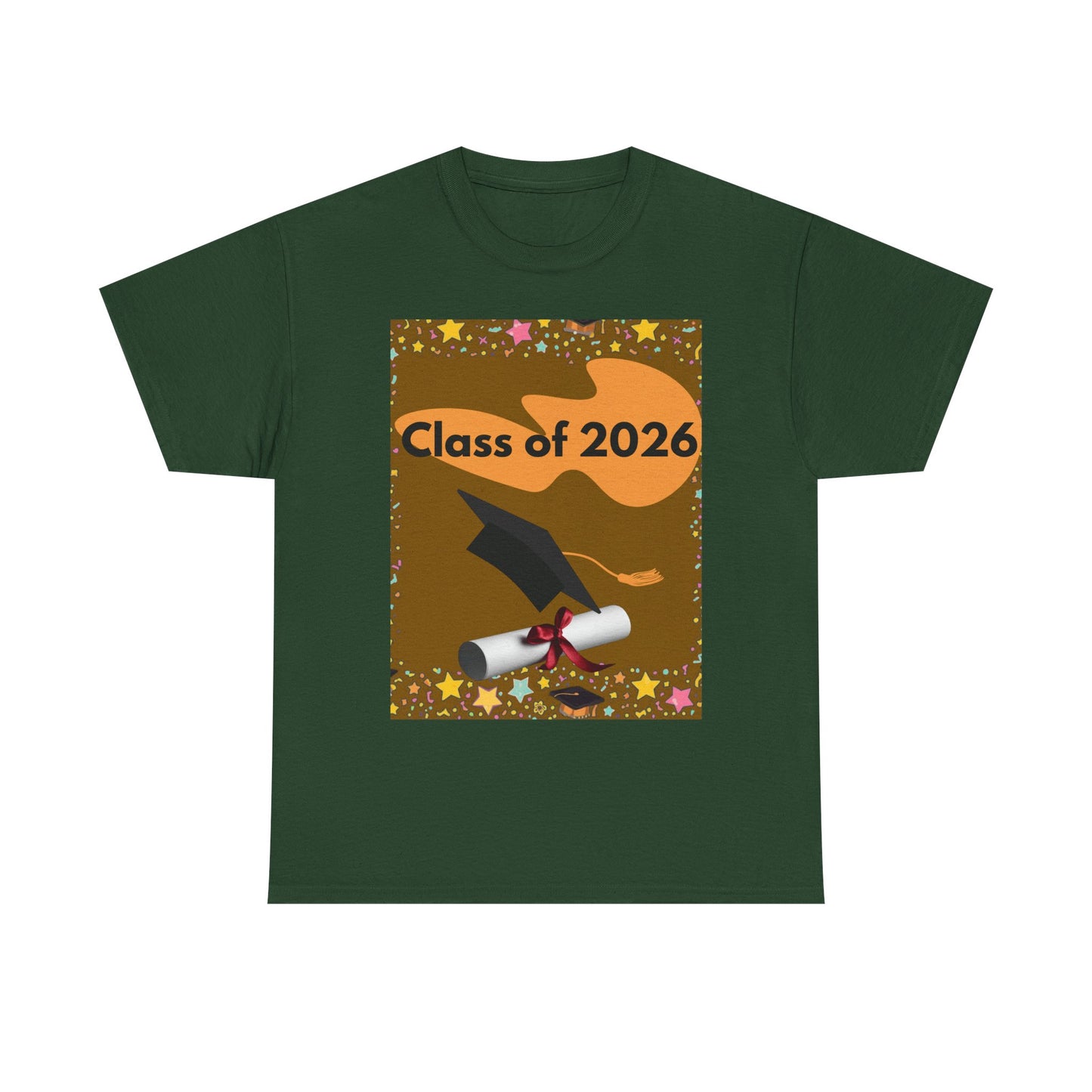 "Class of 2026" Graphic T-Shirt — Scroll, Graduation Cap, Class of 2026