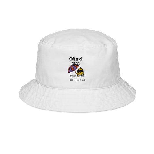 Embroidered Bucket Hat — Graduation — Colorful Patch Graphic