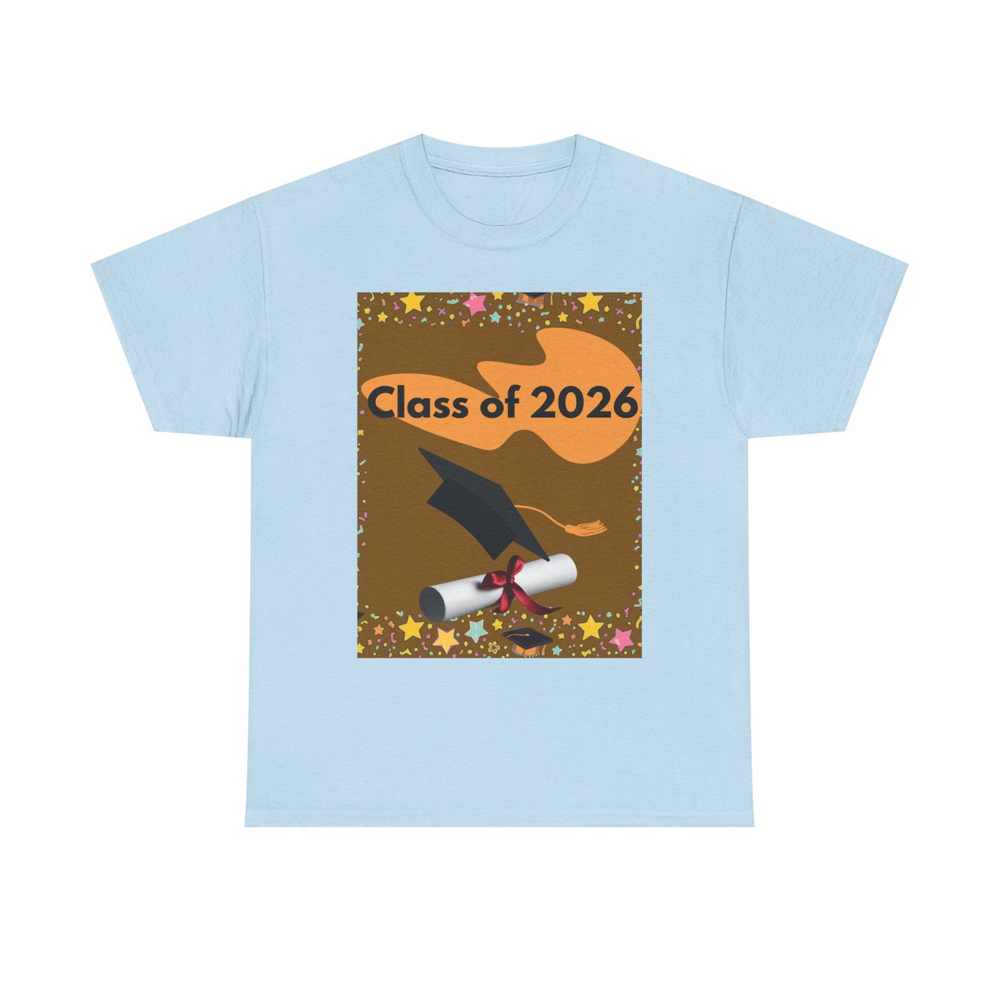 "Class of 2026" Graphic T-Shirt — Scroll, Graduation Cap, Class of 2026