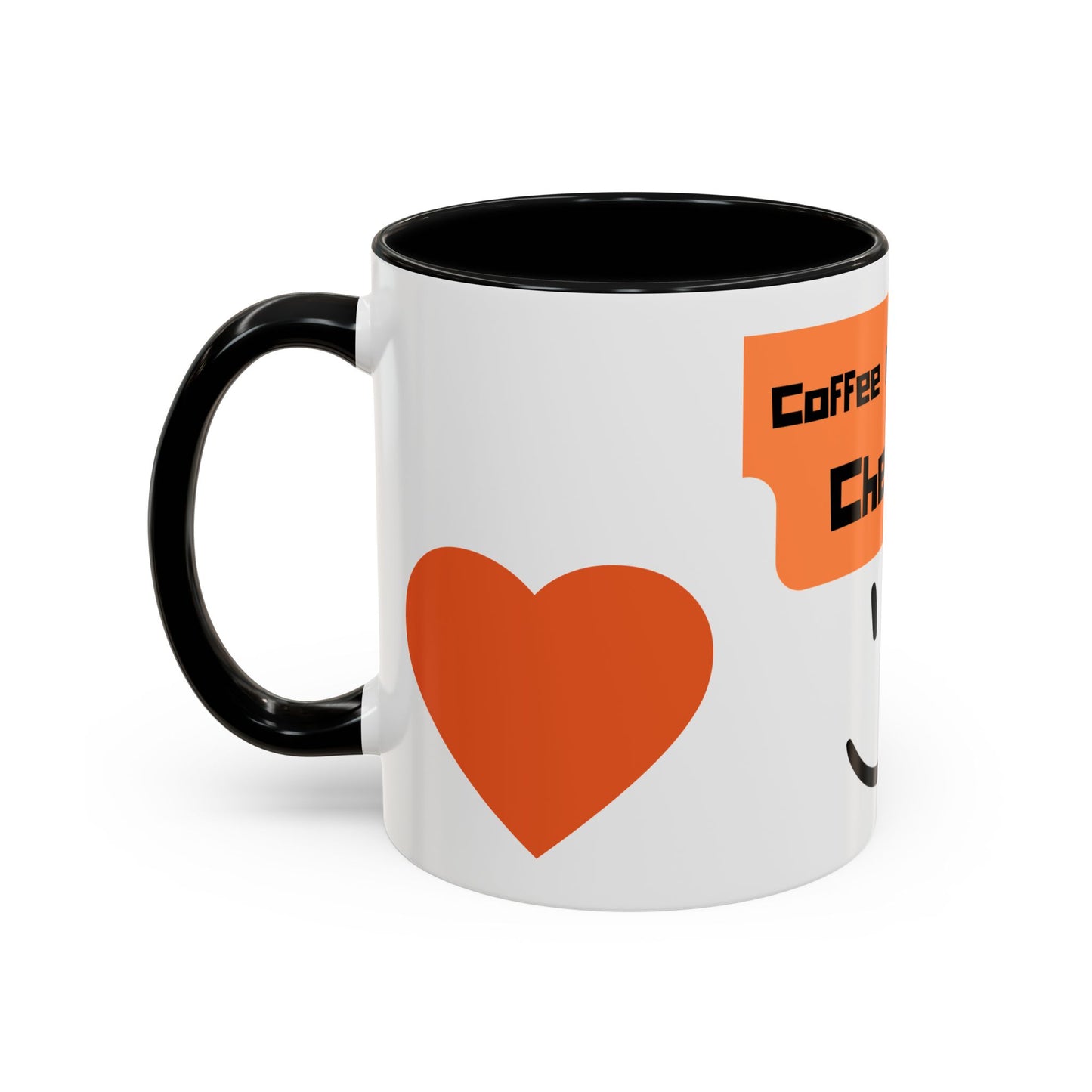 Coffee Keeps Me Cheerful Accent Mug — Smiley Heart 11/15oz